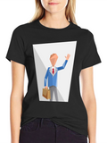 Abstract Man in Suit Graphic T-Shirt