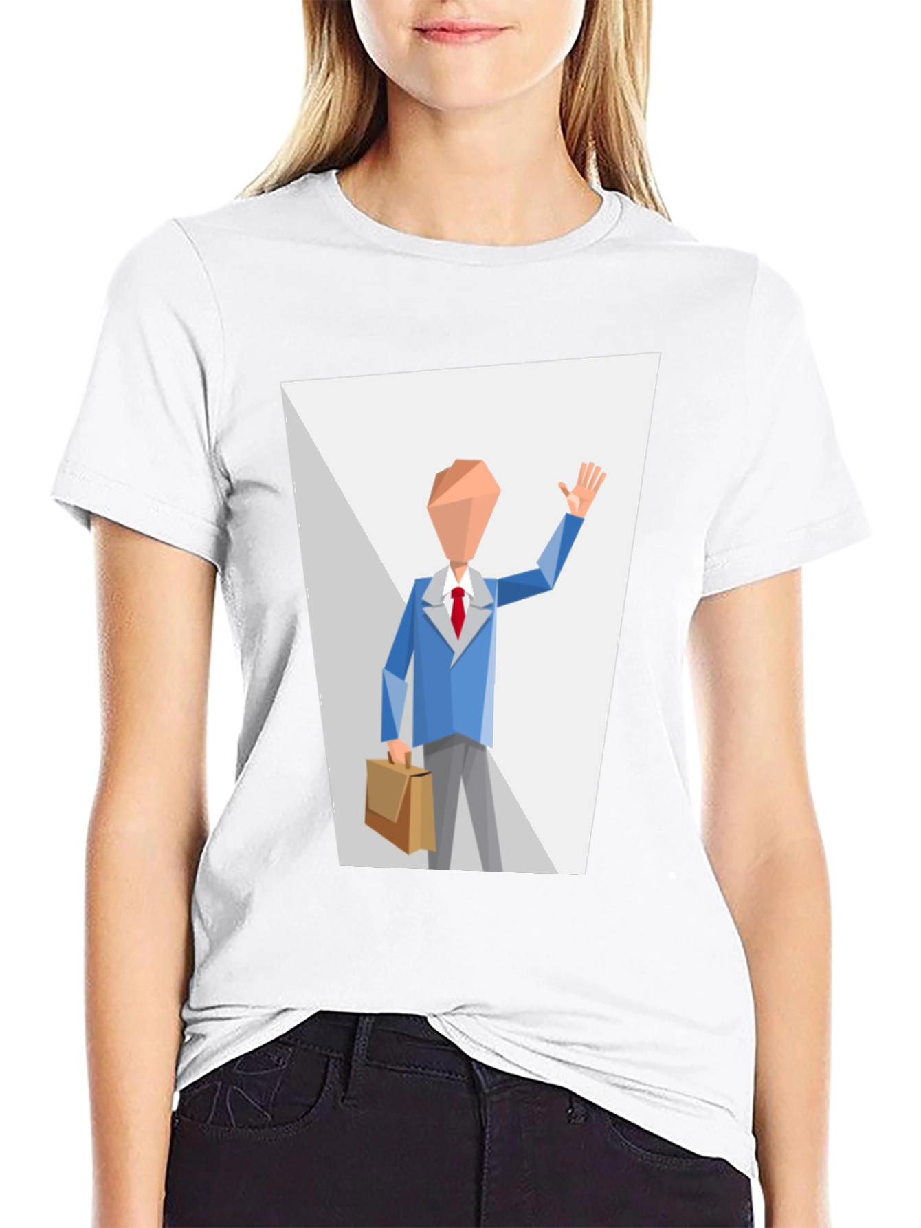 Abstract Man in Suit Graphic T-Shirt