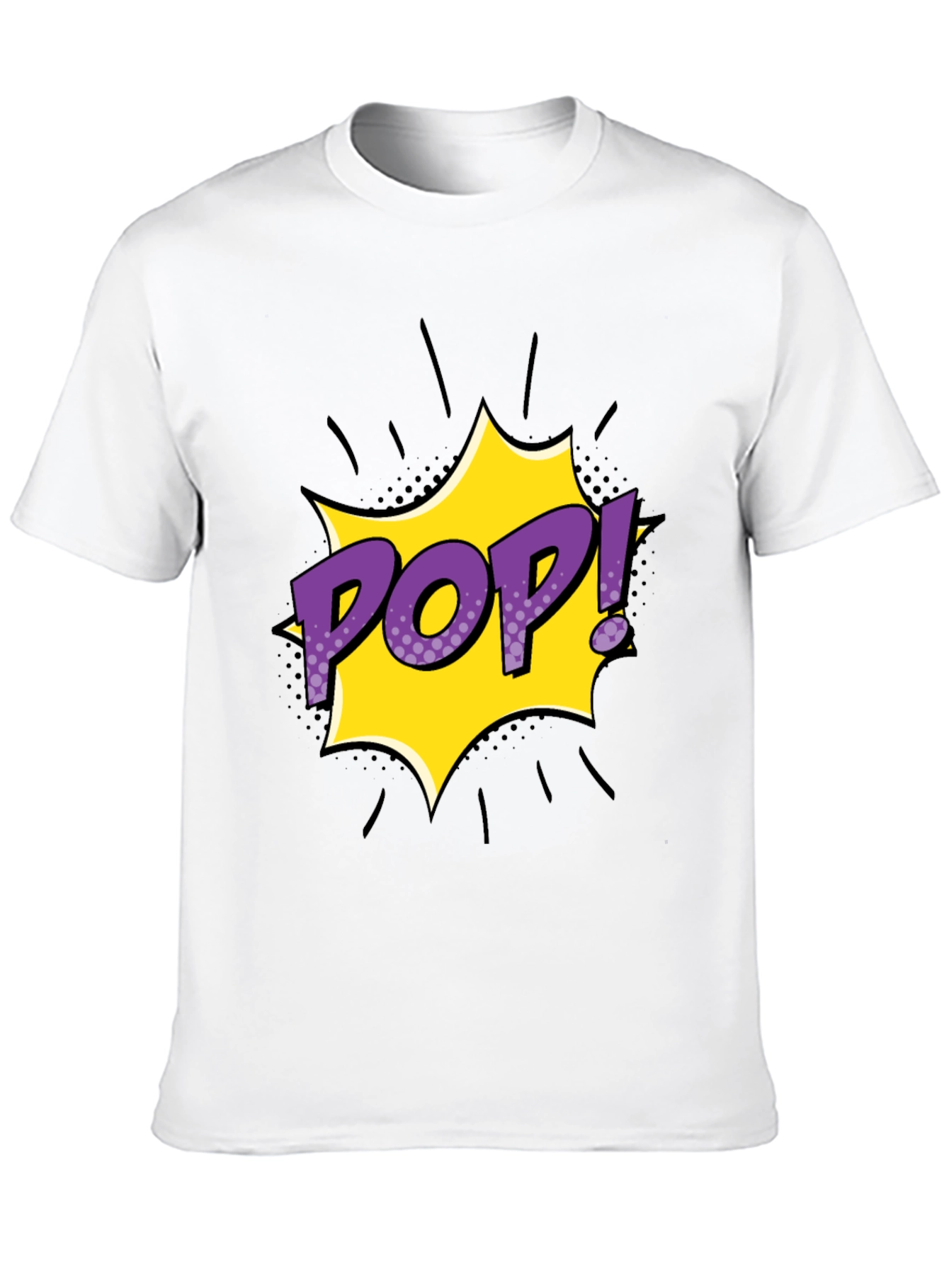 Pop Art Graphic Tee - Mens Black T-Shirt