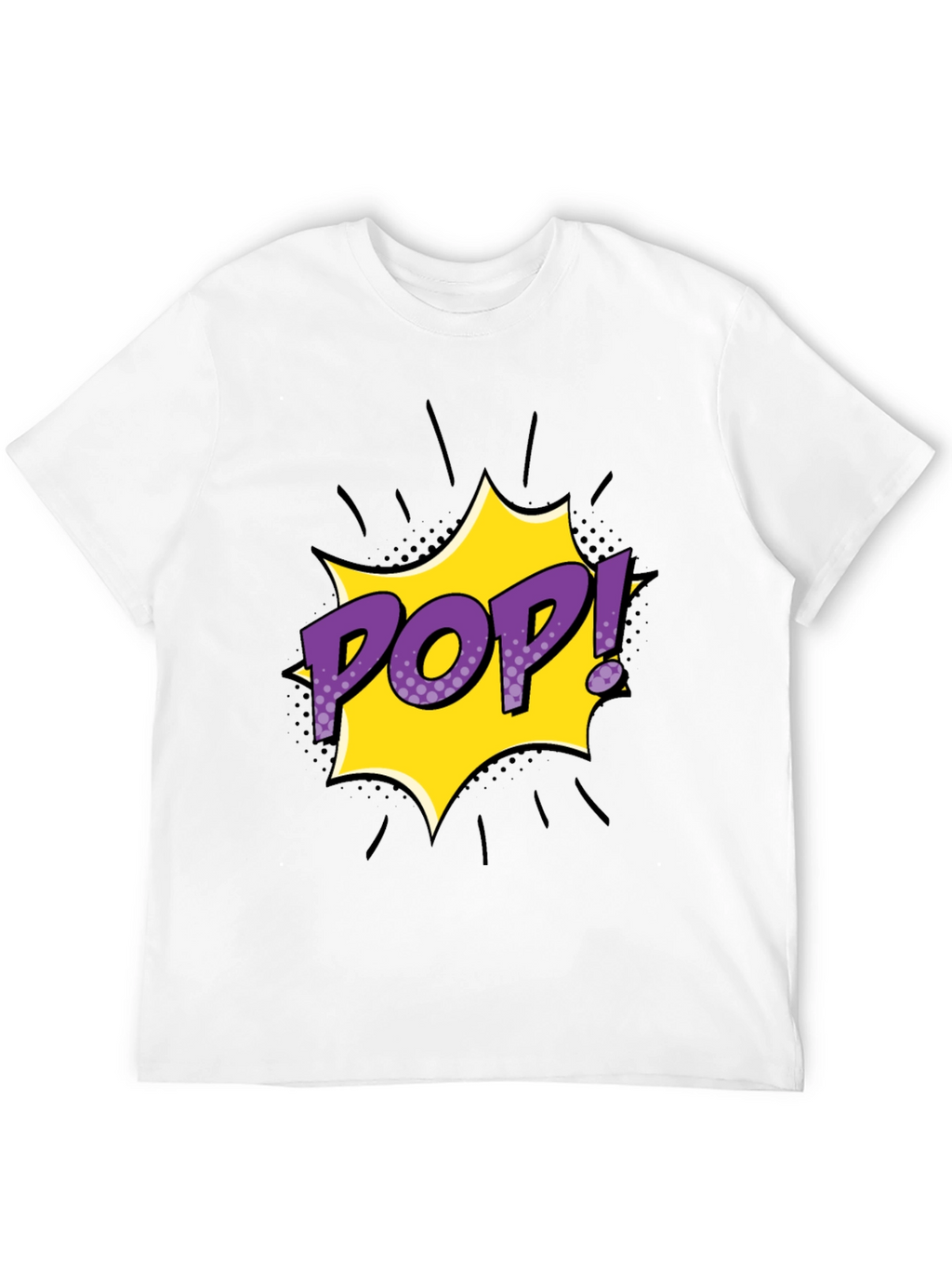 Pop Art Graphic Tee - Mens Black T-Shirt