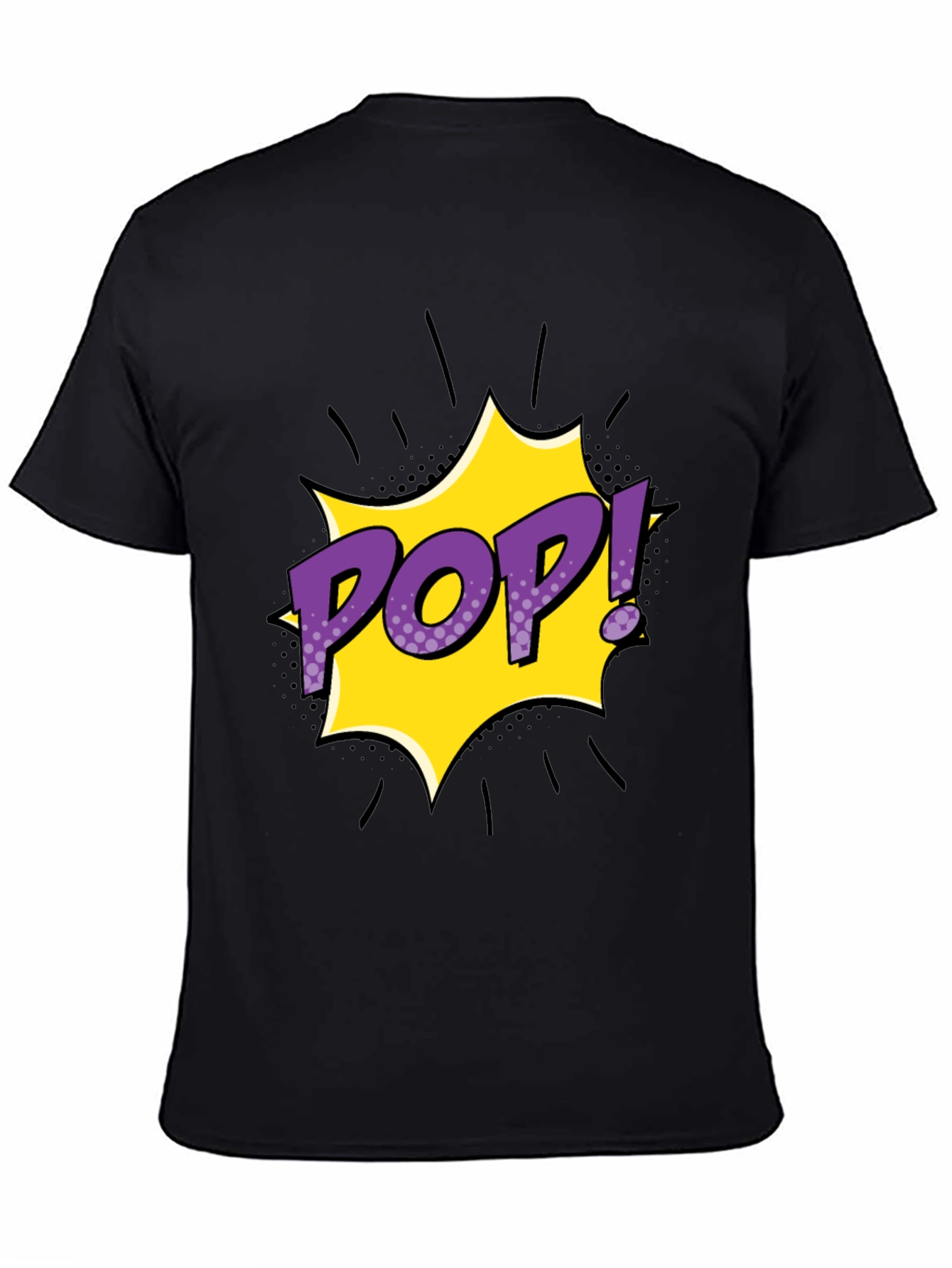 Pop Art Graphic Tee - Mens Black T-Shirt