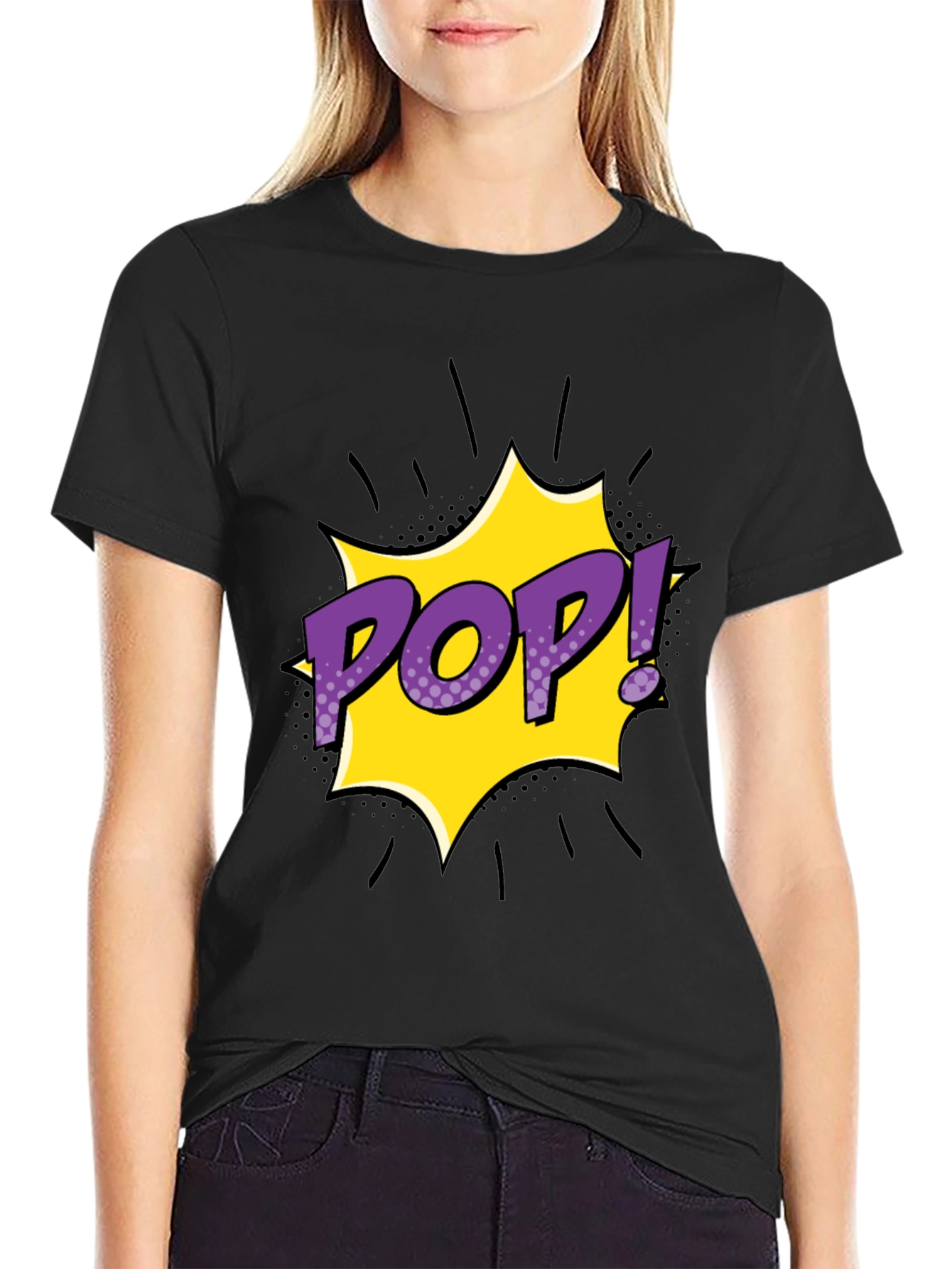 Pop Art Graphic Tee - Mens Black T-Shirt