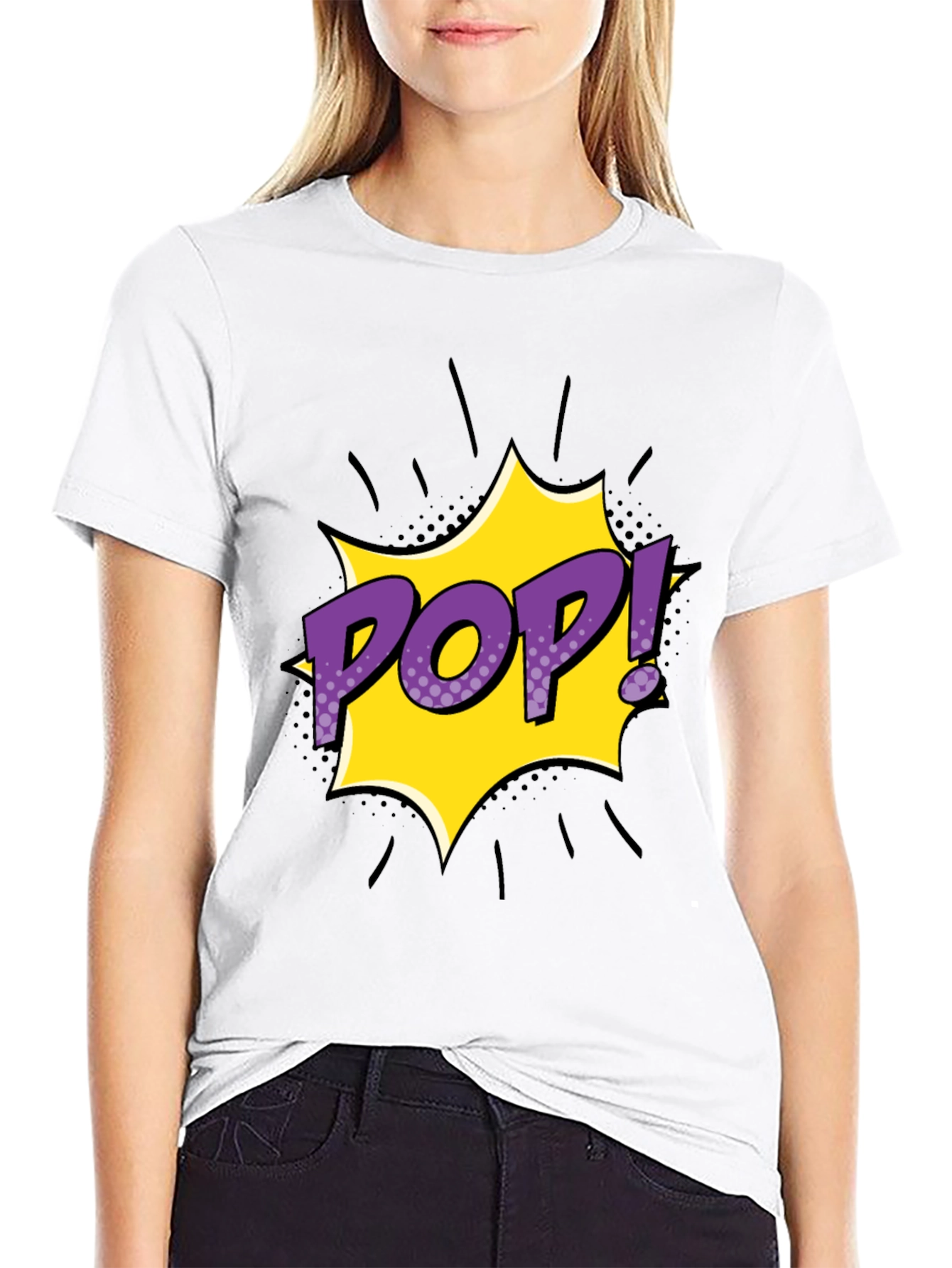 Pop Art Graphic Tee - Mens Black T-Shirt