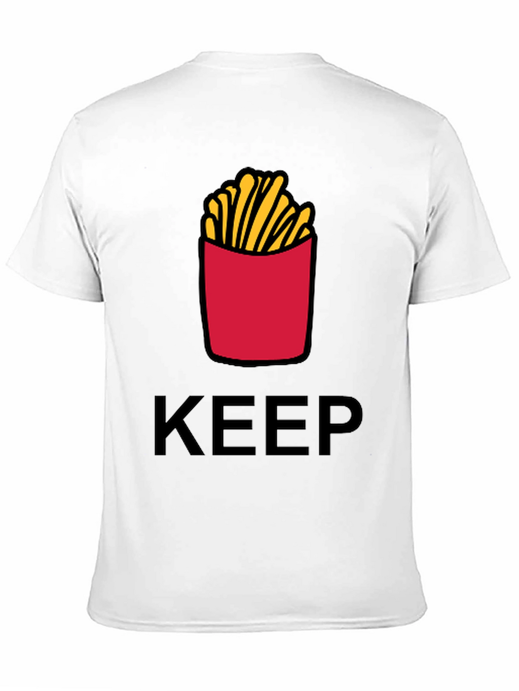 Keep Calm & Eat Fries Black T-Shirt