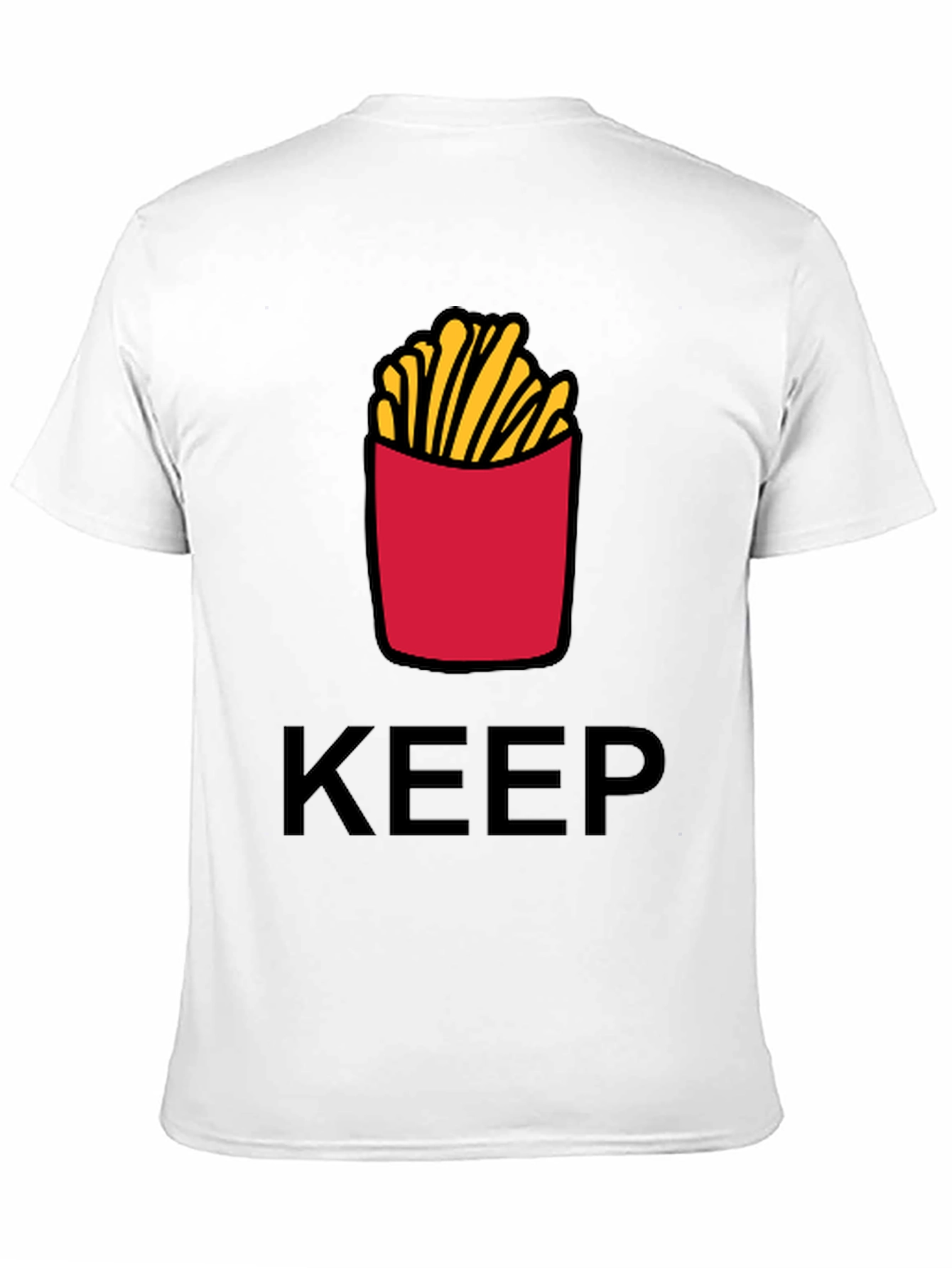Keep Calm & Eat Fries Black T-Shirt