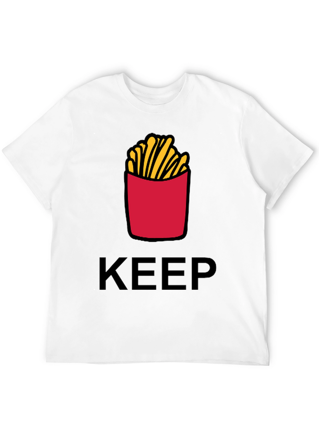 Keep Calm & Eat Fries Black T-Shirt