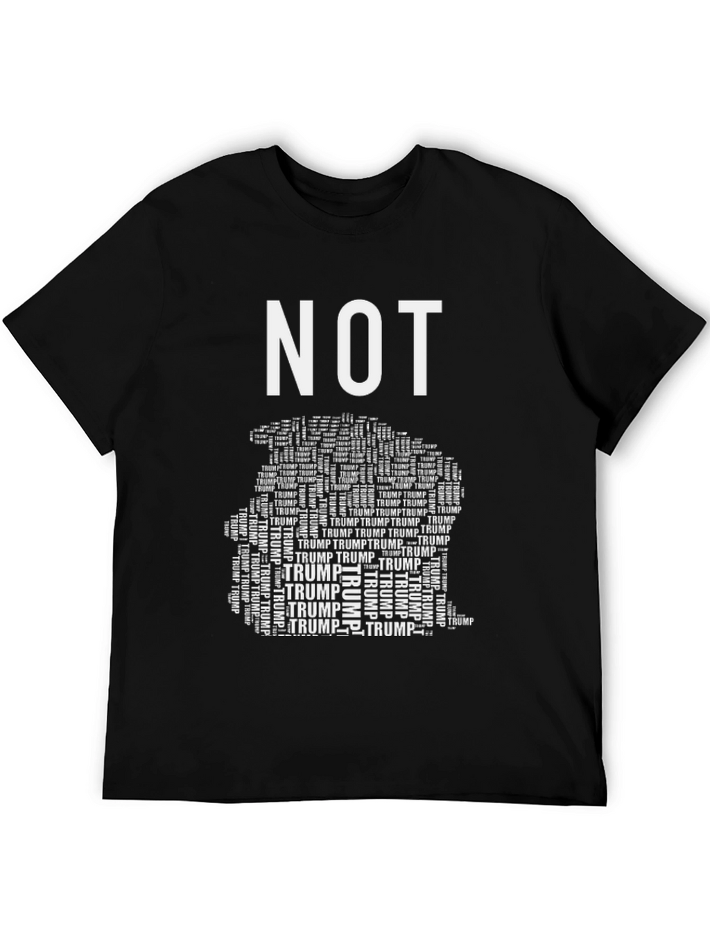 NOT TRUMP Mens Black Graphic Tee