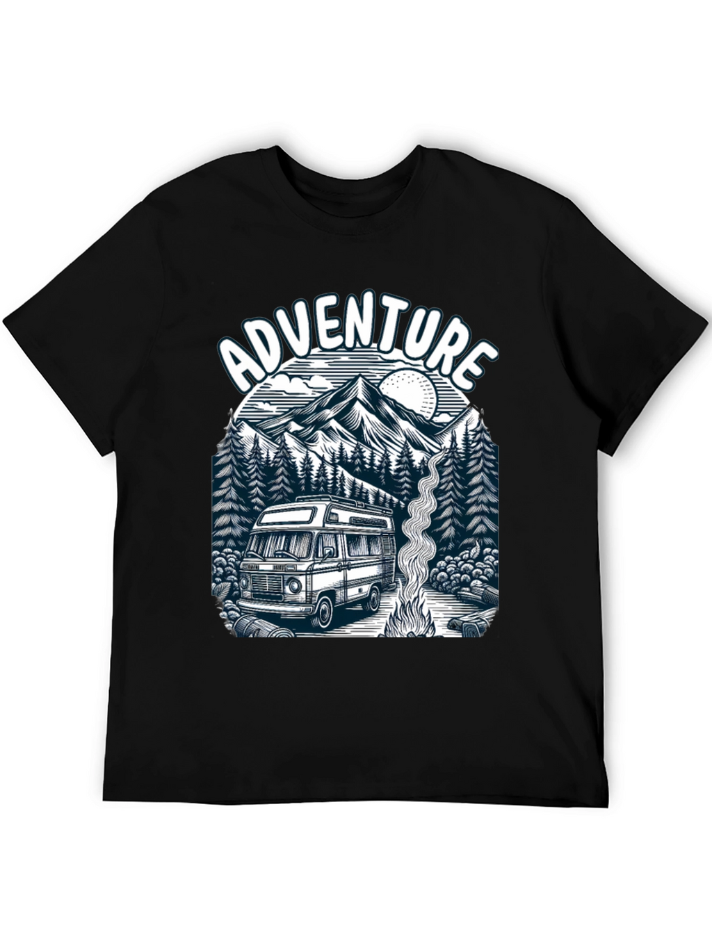 Adventure Van Life T-Shirt - Black
