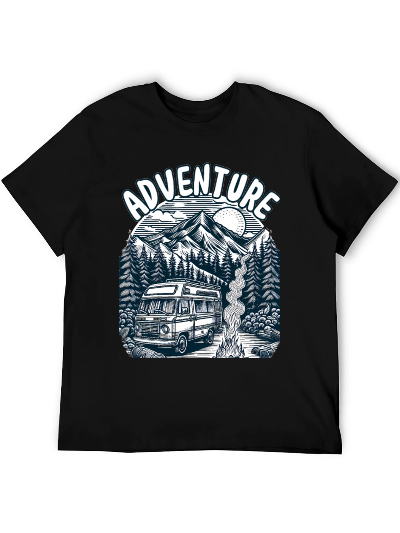 Adventure Van Life T-Shirt - Black