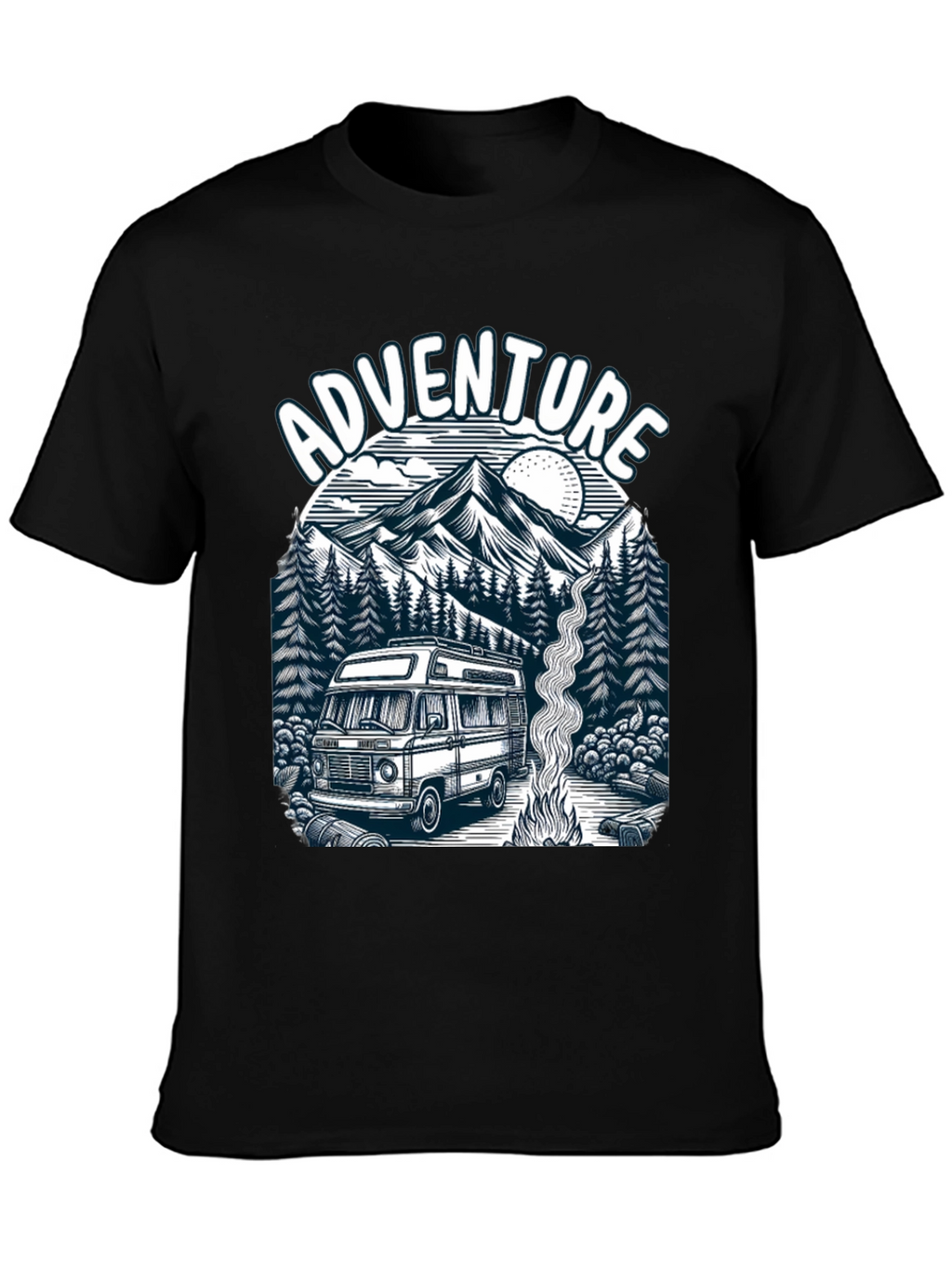 Adventure Van Life T-Shirt - Black