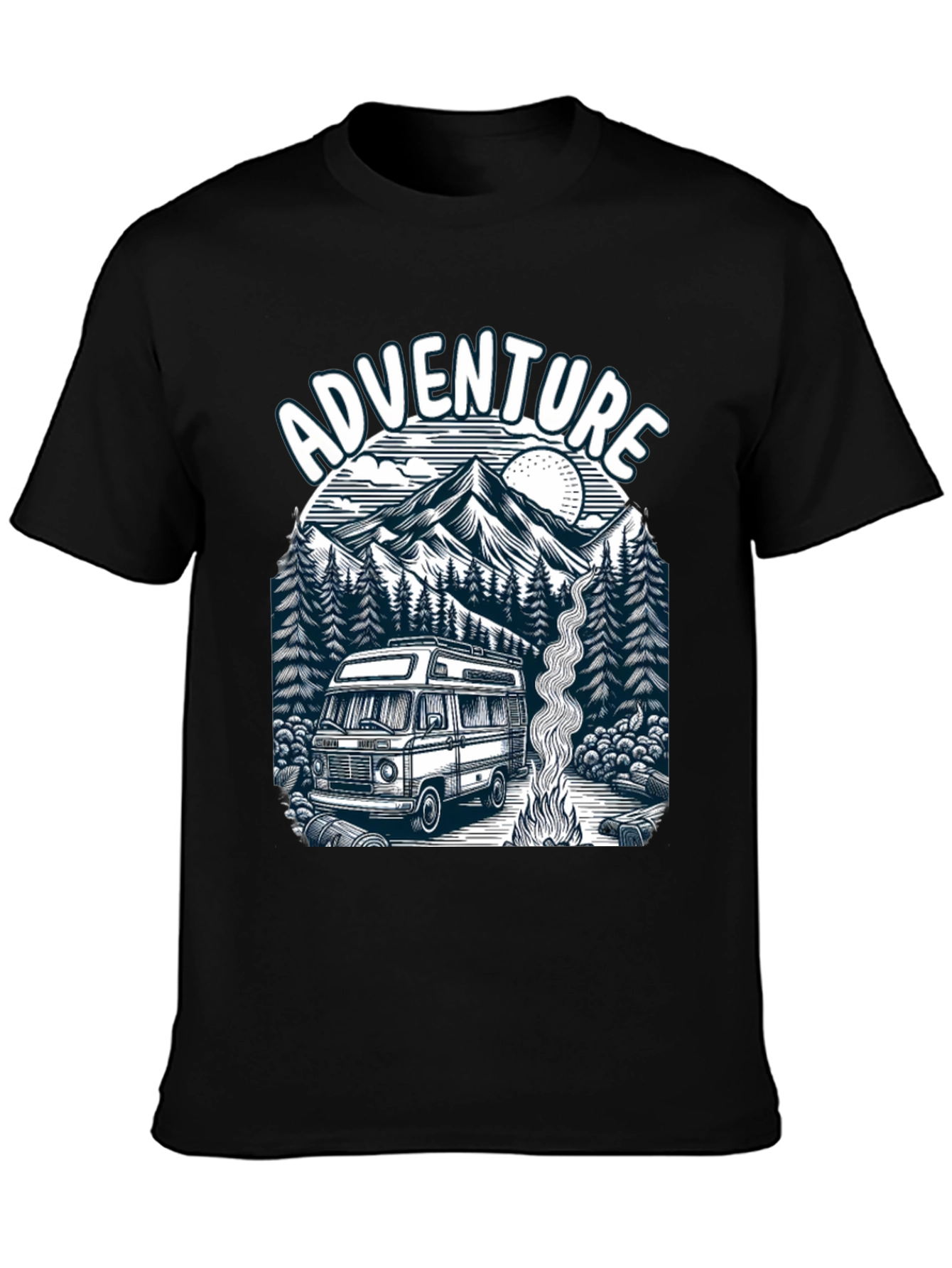 Adventure Van Life T-Shirt - Black