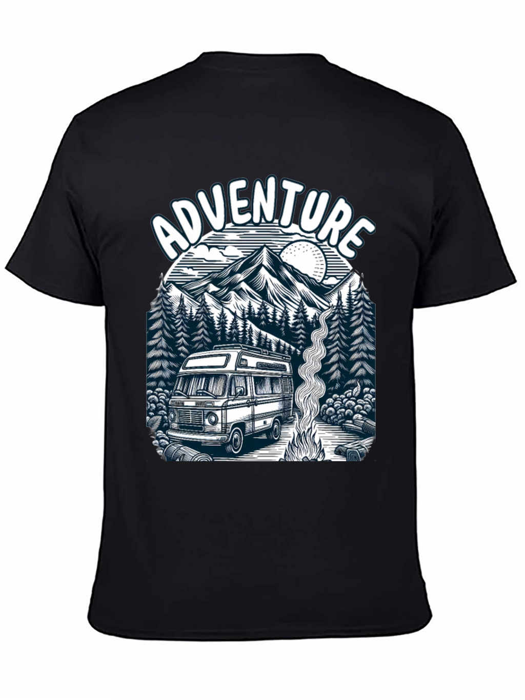 Adventure Van Life T-Shirt - Black