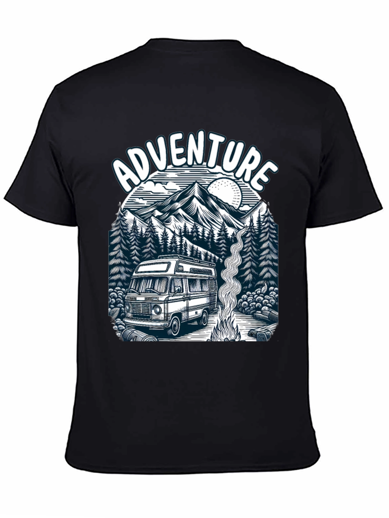 Adventure Van Life T-Shirt - Black