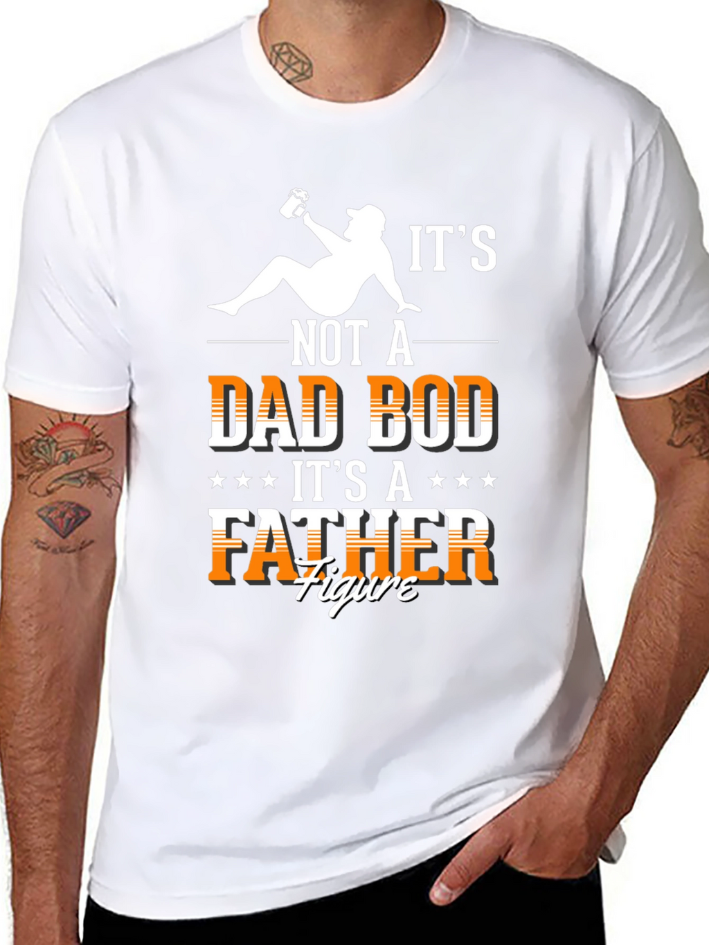 Dad Bod Father Figure T-Shirt - Funny Dad Tee
