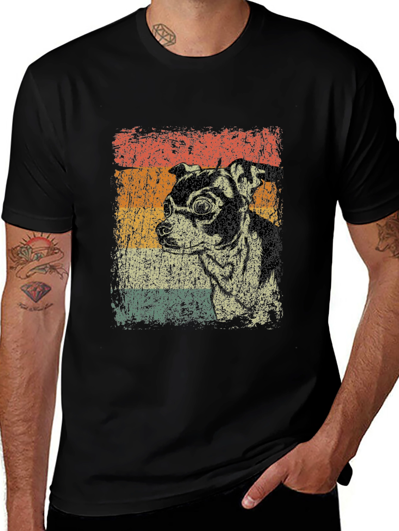 Vintage Dog Graphic T-Shirt - Retro Style