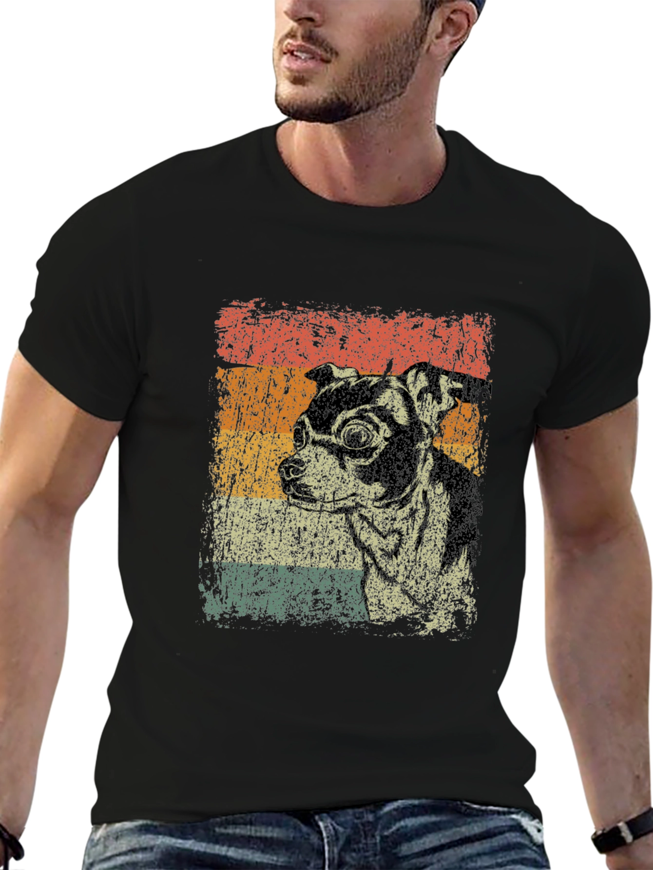 Vintage Dog Graphic T-Shirt - Retro Style