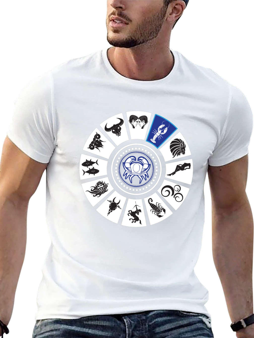 Zodiac Sign Graphic Tee - Cancer Horoscope T-Shirt