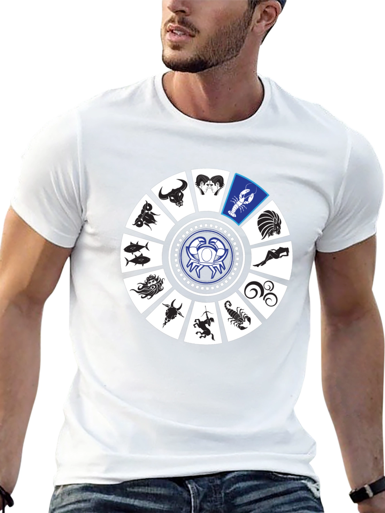 Zodiac Sign Graphic Tee - Cancer Horoscope T-Shirt