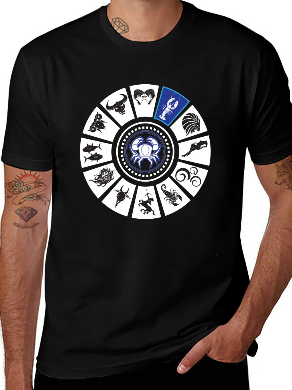 Zodiac Sign Graphic Tee - Cancer Horoscope T-Shirt