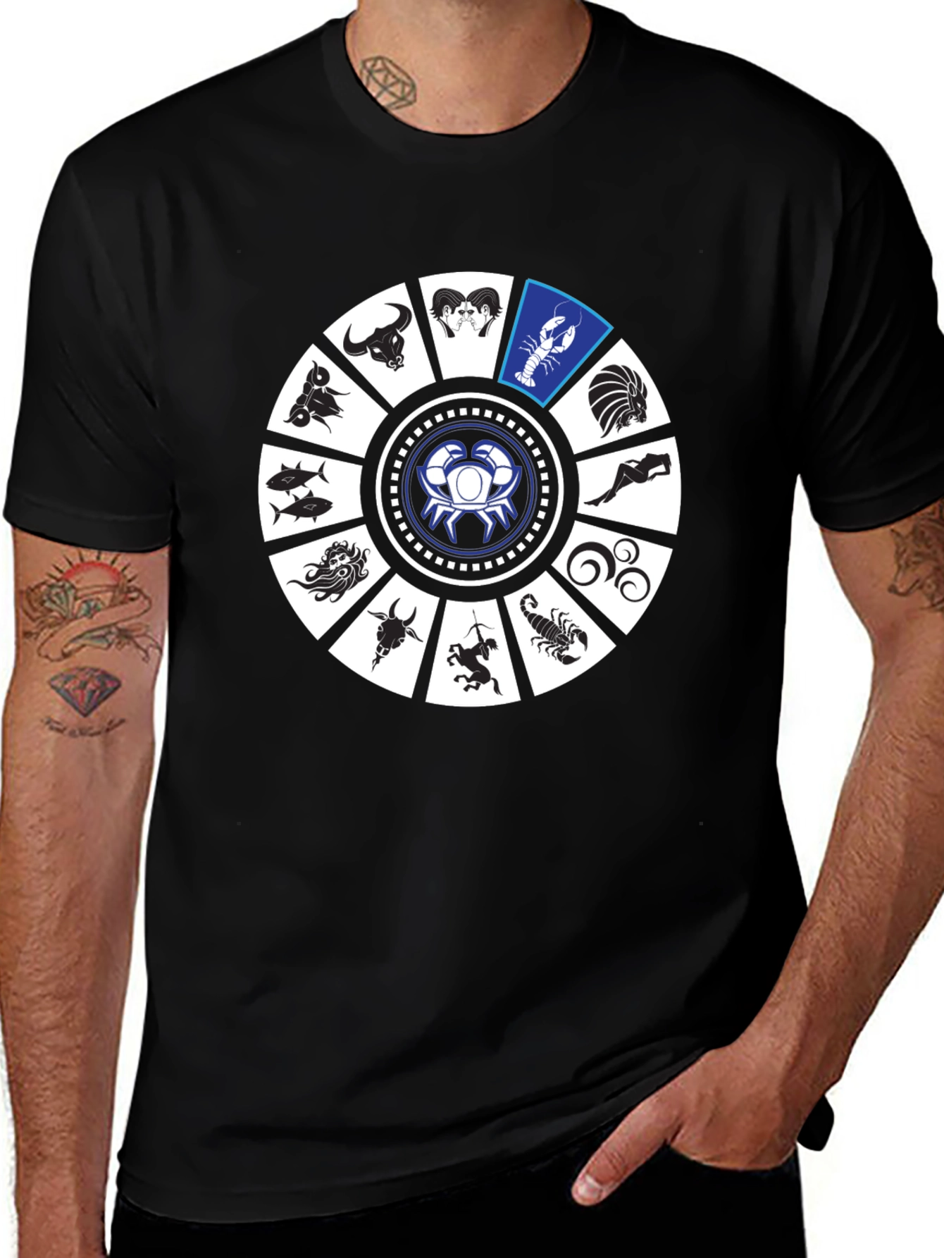 Zodiac Sign Graphic Tee - Cancer Horoscope T-Shirt