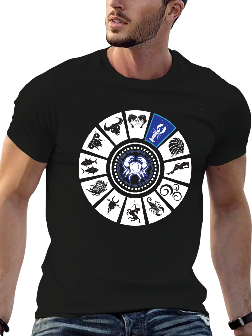 Zodiac Sign Graphic Tee - Cancer Horoscope T-Shirt