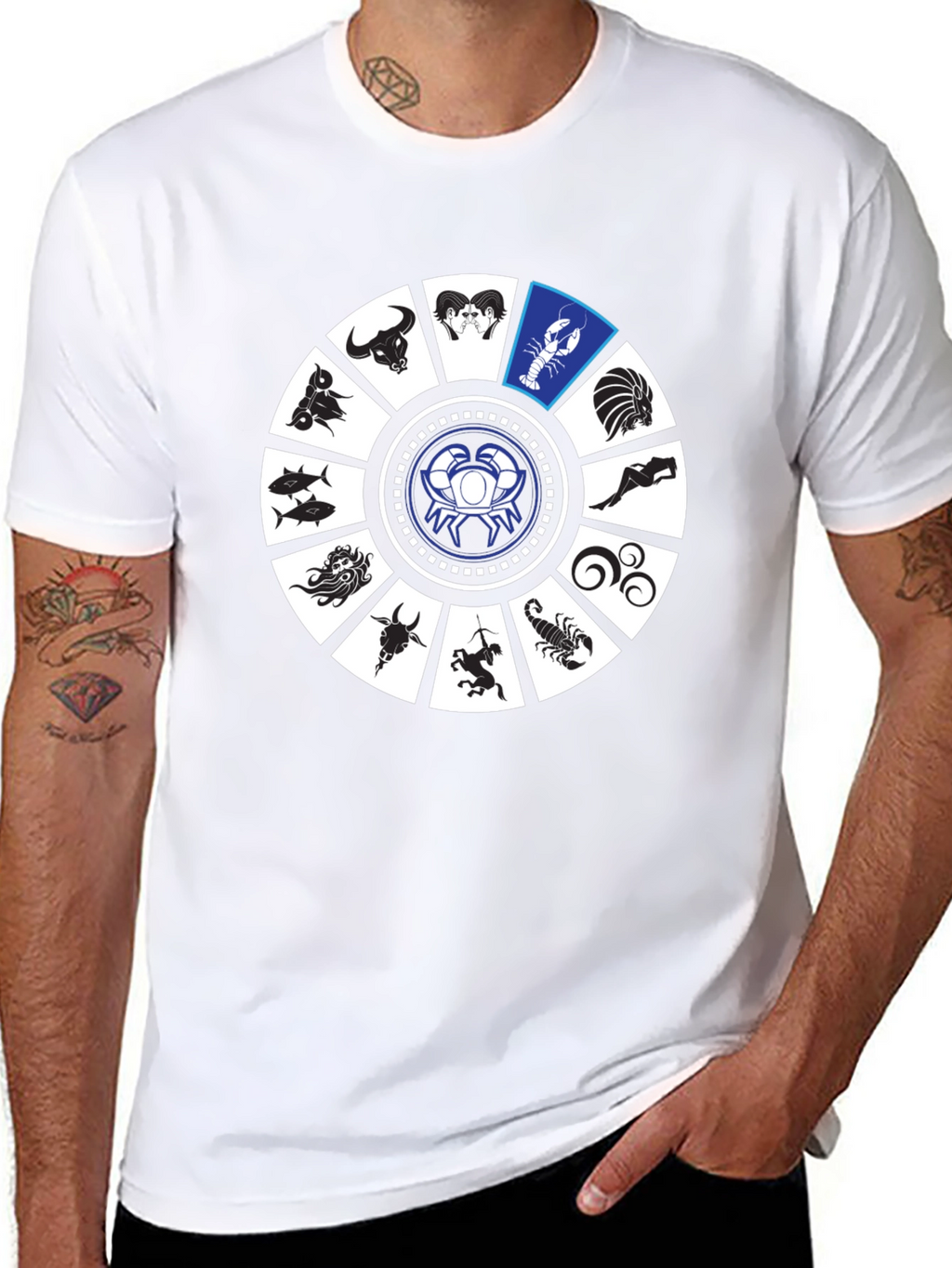Zodiac Sign Graphic Tee - Cancer Horoscope T-Shirt