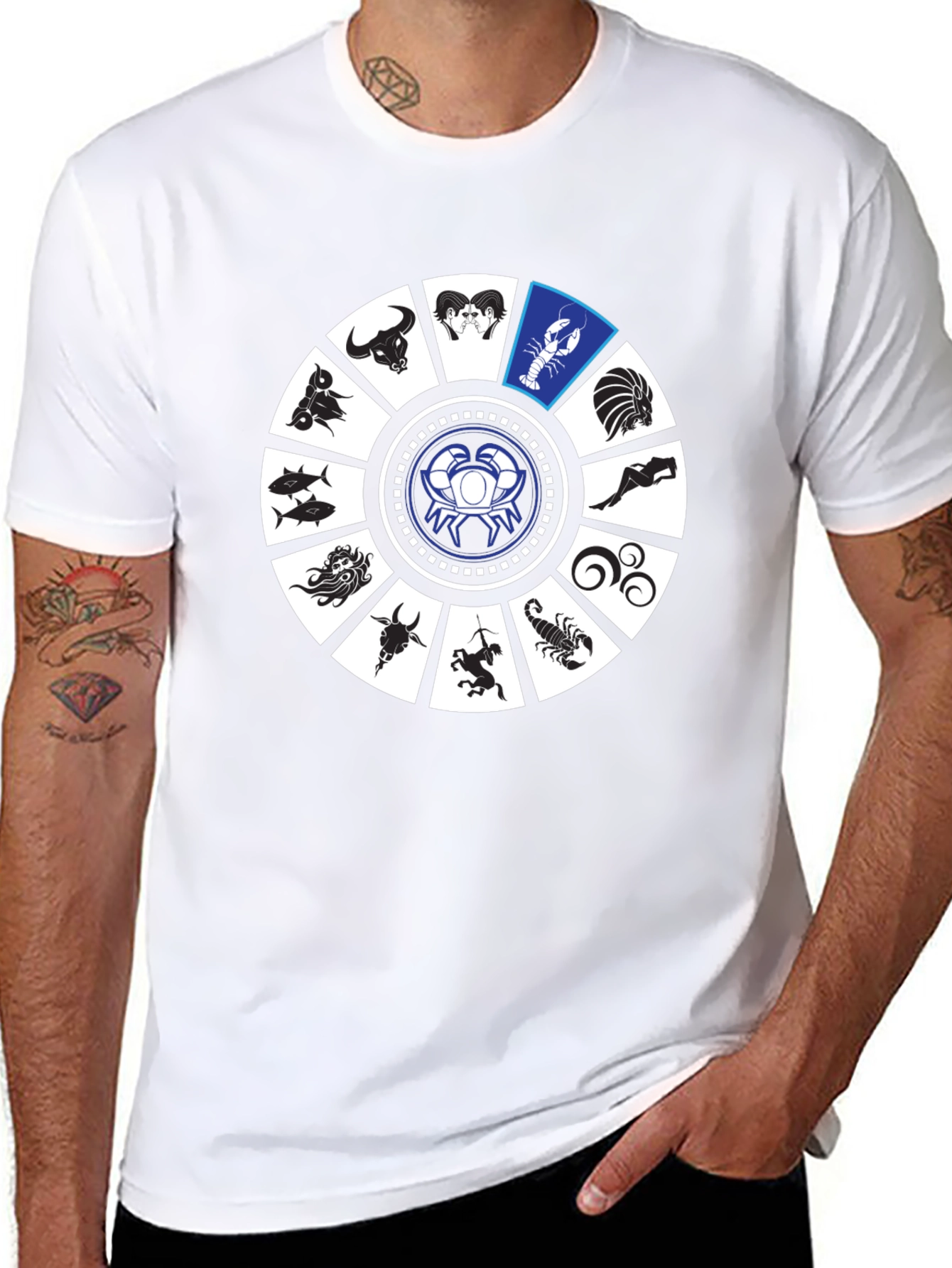 Zodiac Sign Graphic Tee - Cancer Horoscope T-Shirt