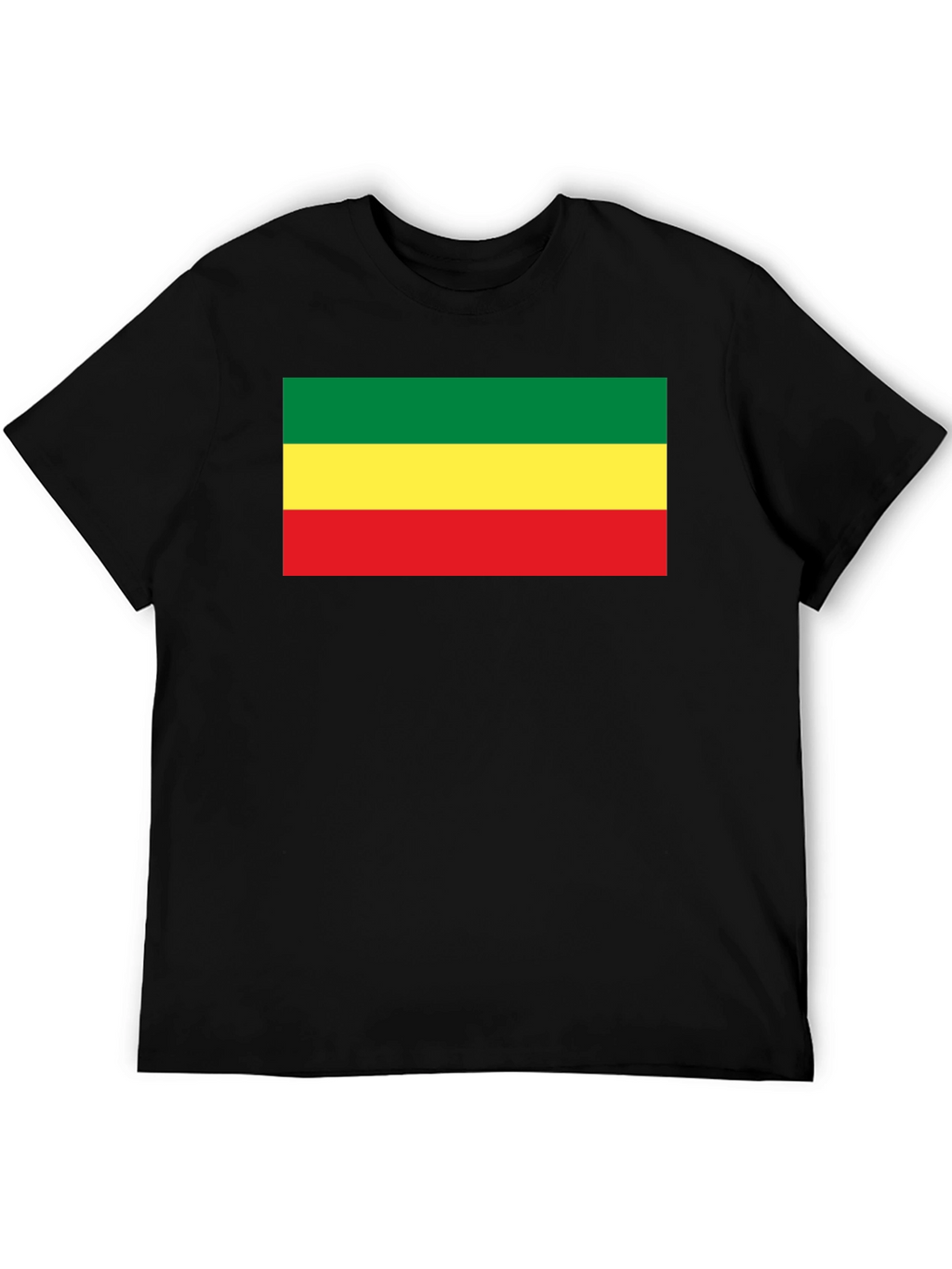 Rasta Flag T-Shirt - Black Cotton Tee