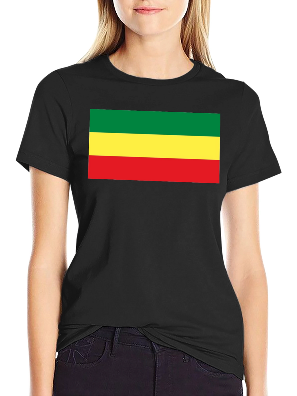 Rasta Flag T-Shirt - Black Cotton Tee