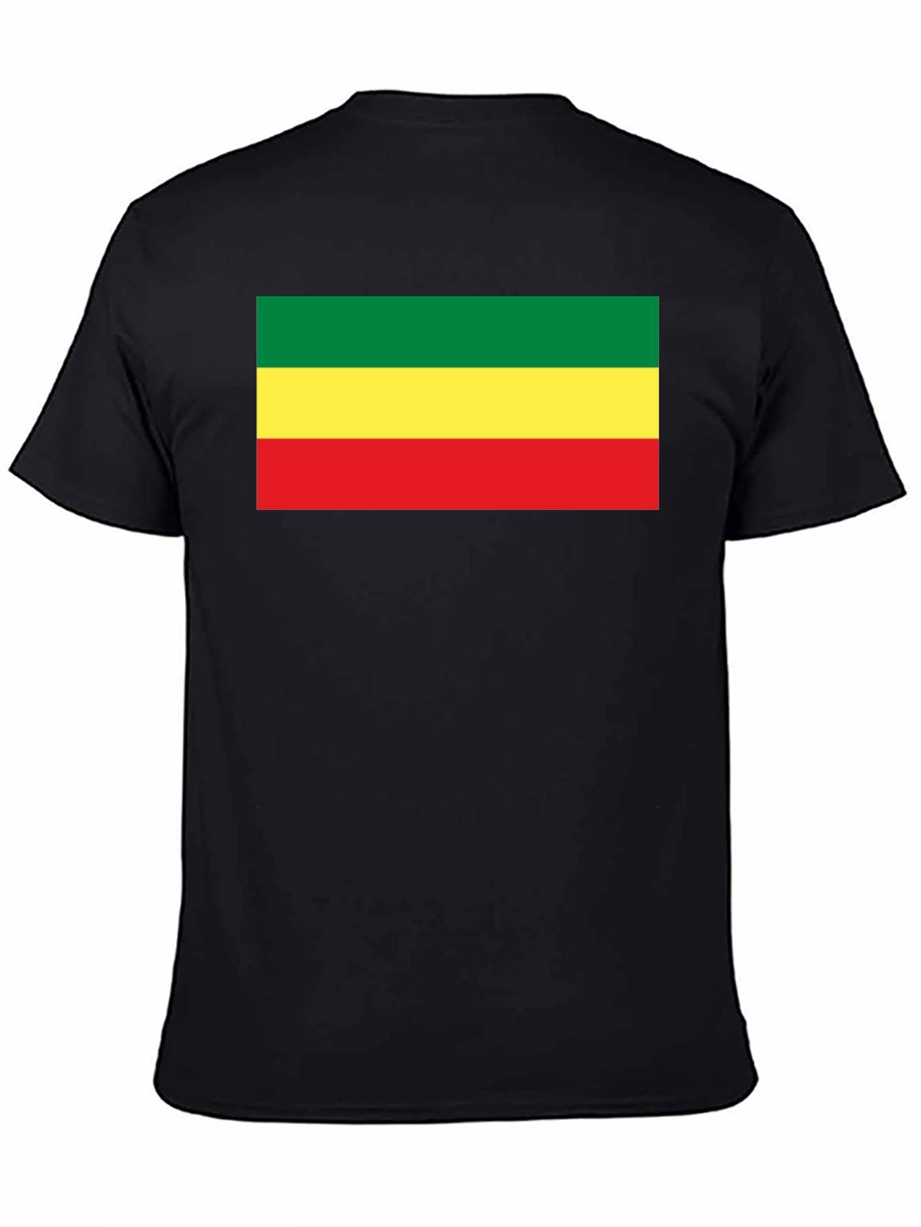 Rasta Flag T-Shirt - Black Cotton Tee
