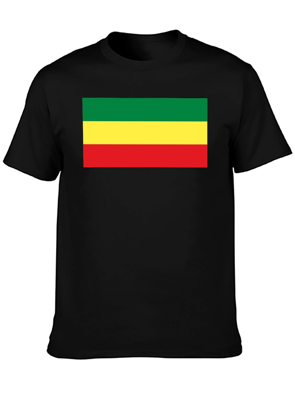 Rasta Flag T-Shirt - Black Cotton Tee