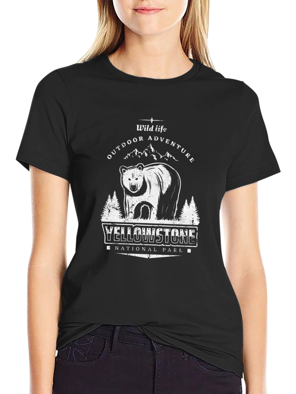 Yellowstone Bear Graphic T-Shirt - Outdoor Adventure