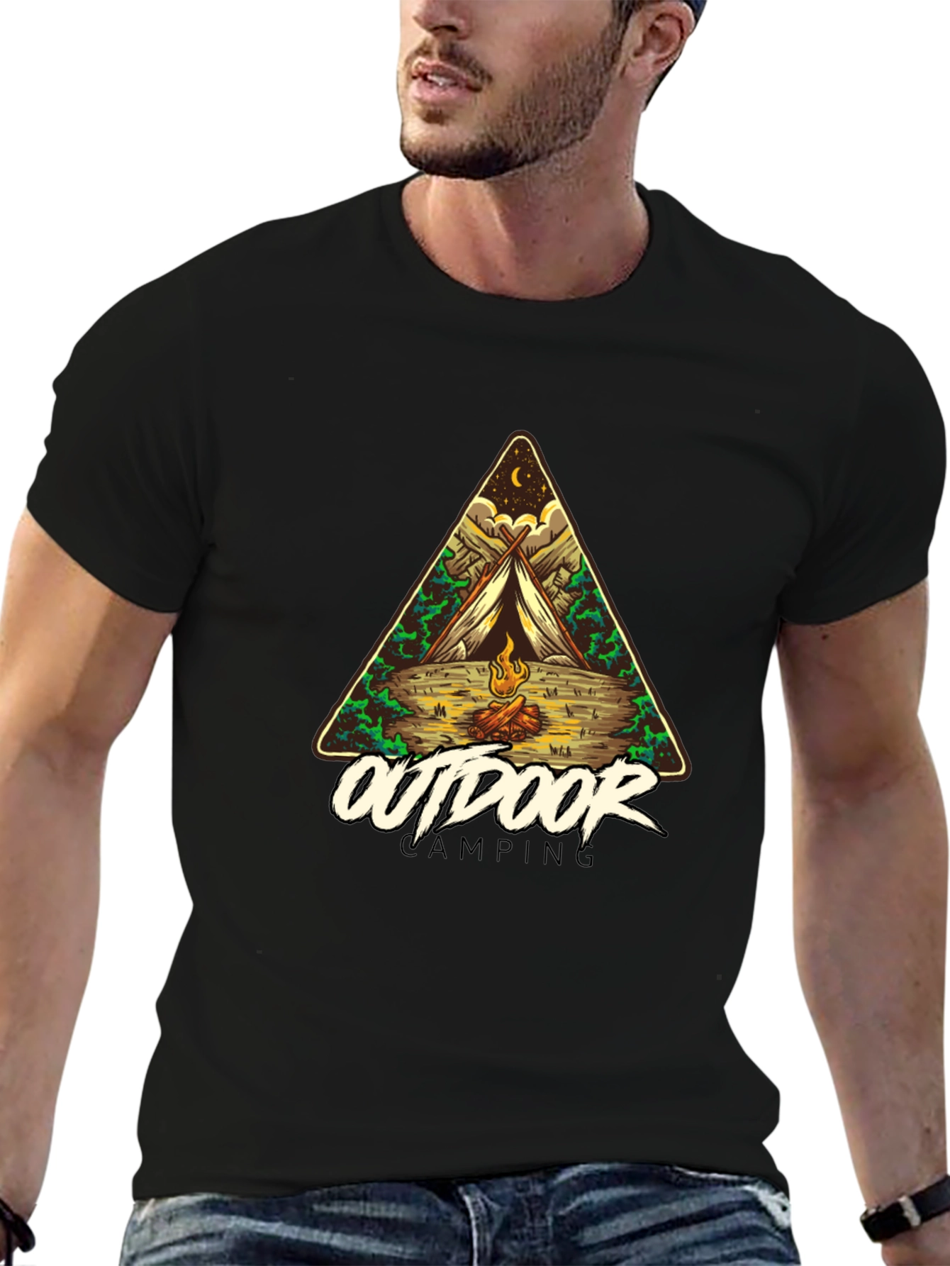 Outdoor Camping Graphic Tee - Adventure Awaits!