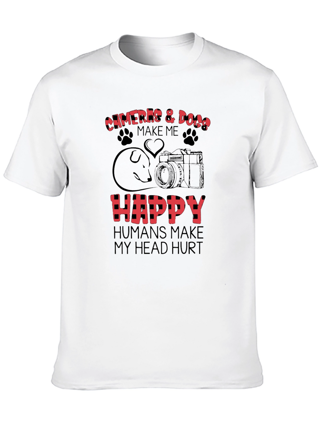 Cameras & Dogs Make Me Happy T-Shirt
