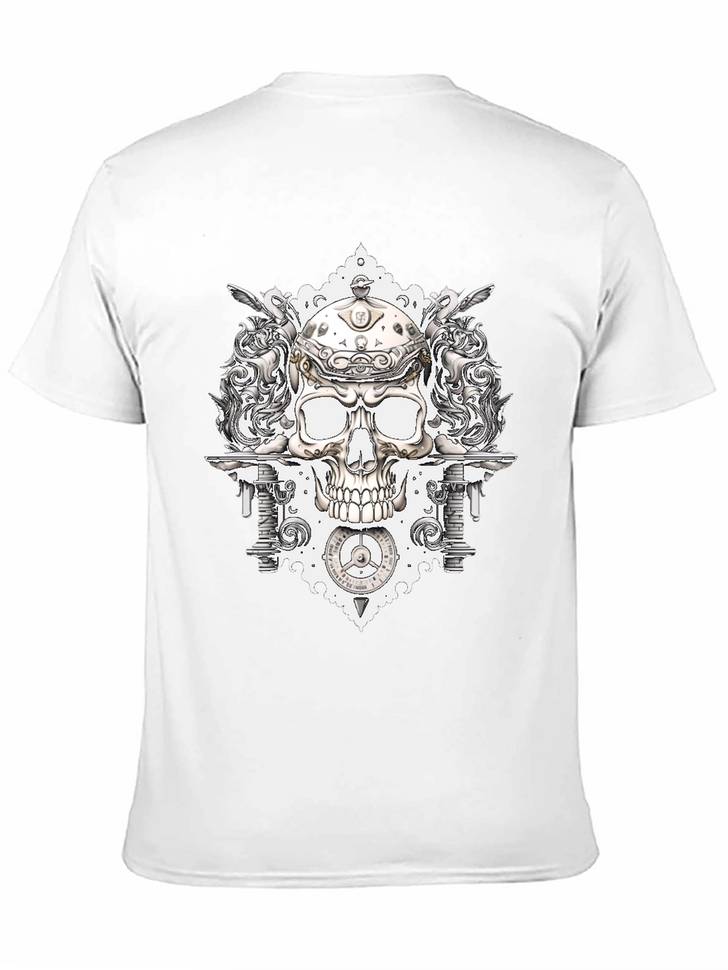 Skull & Gears Graphic Tee - Mens Black T-Shirt