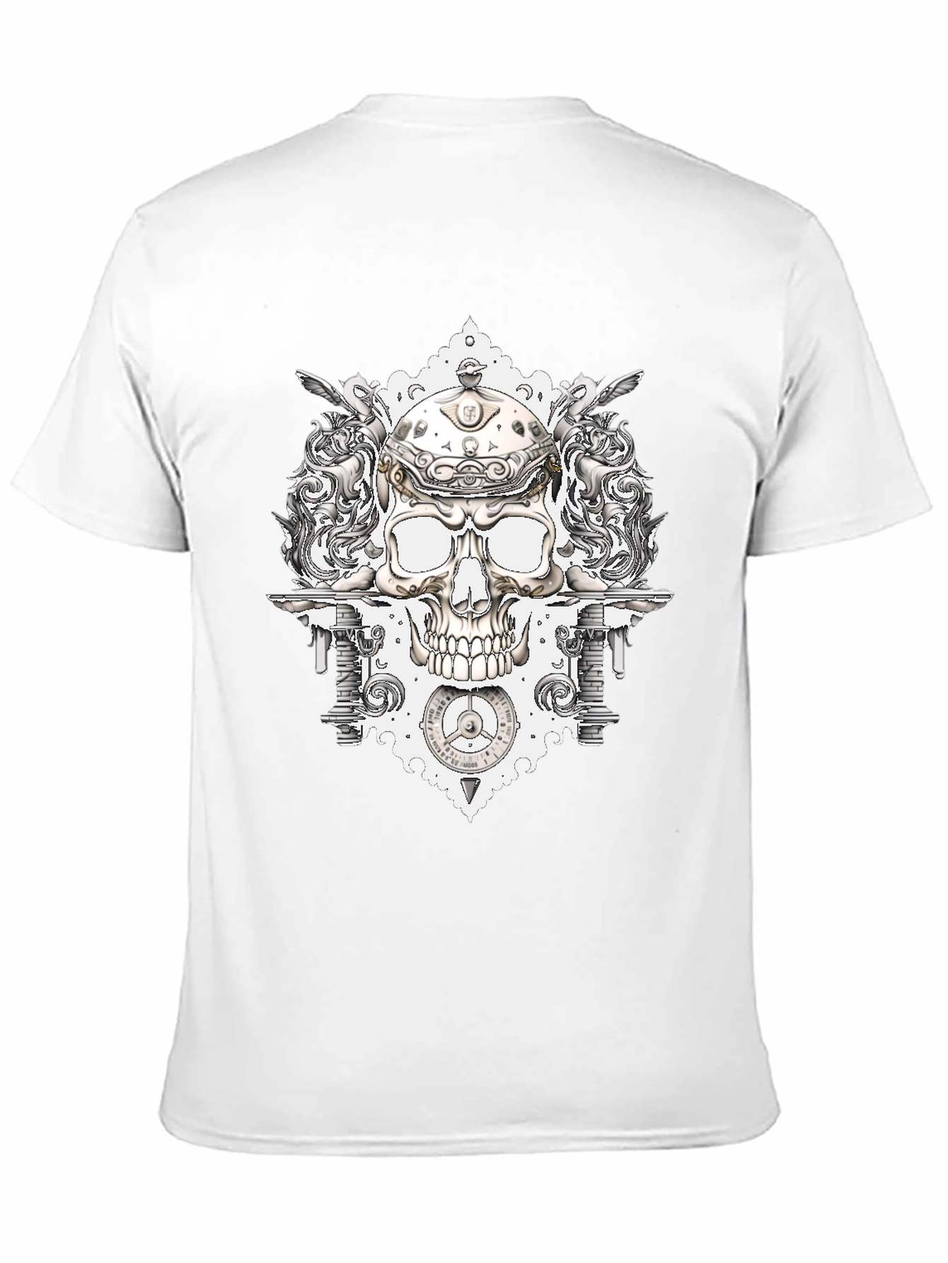 Skull & Gears Graphic Tee - Mens Black T-Shirt