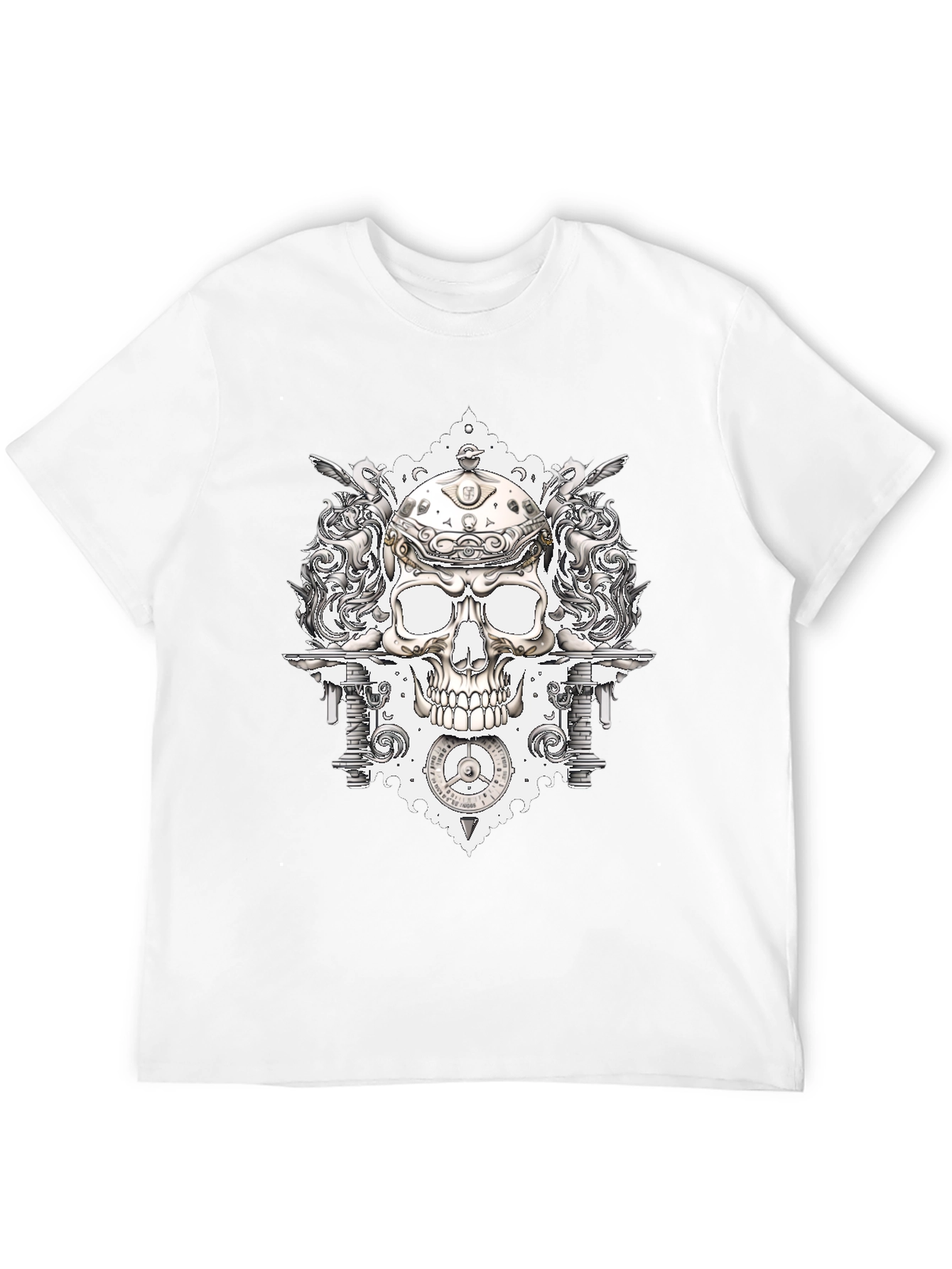 Skull & Gears Graphic Tee - Mens Black T-Shirt