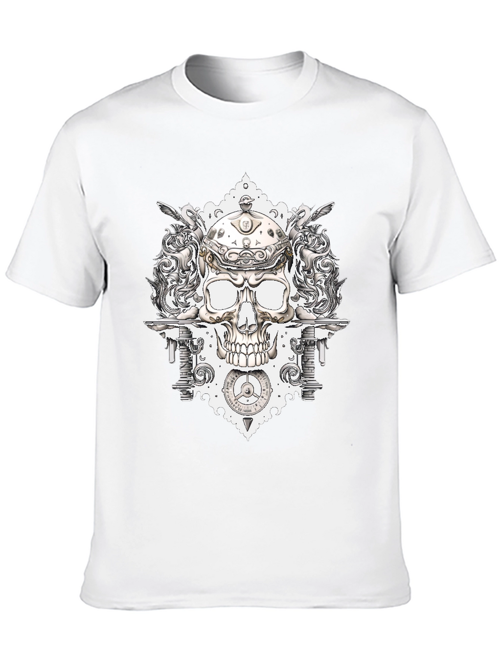 Skull & Gears Graphic Tee - Mens Black T-Shirt
