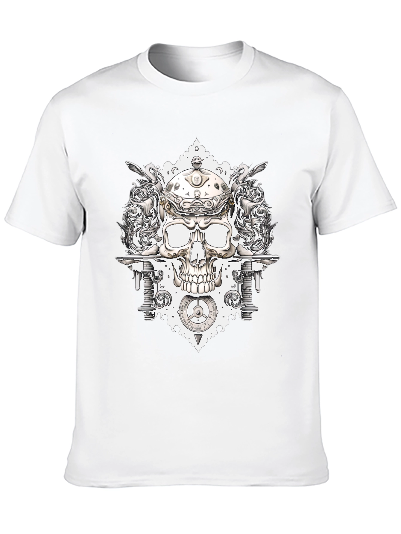 Skull & Gears Graphic Tee - Mens Black T-Shirt