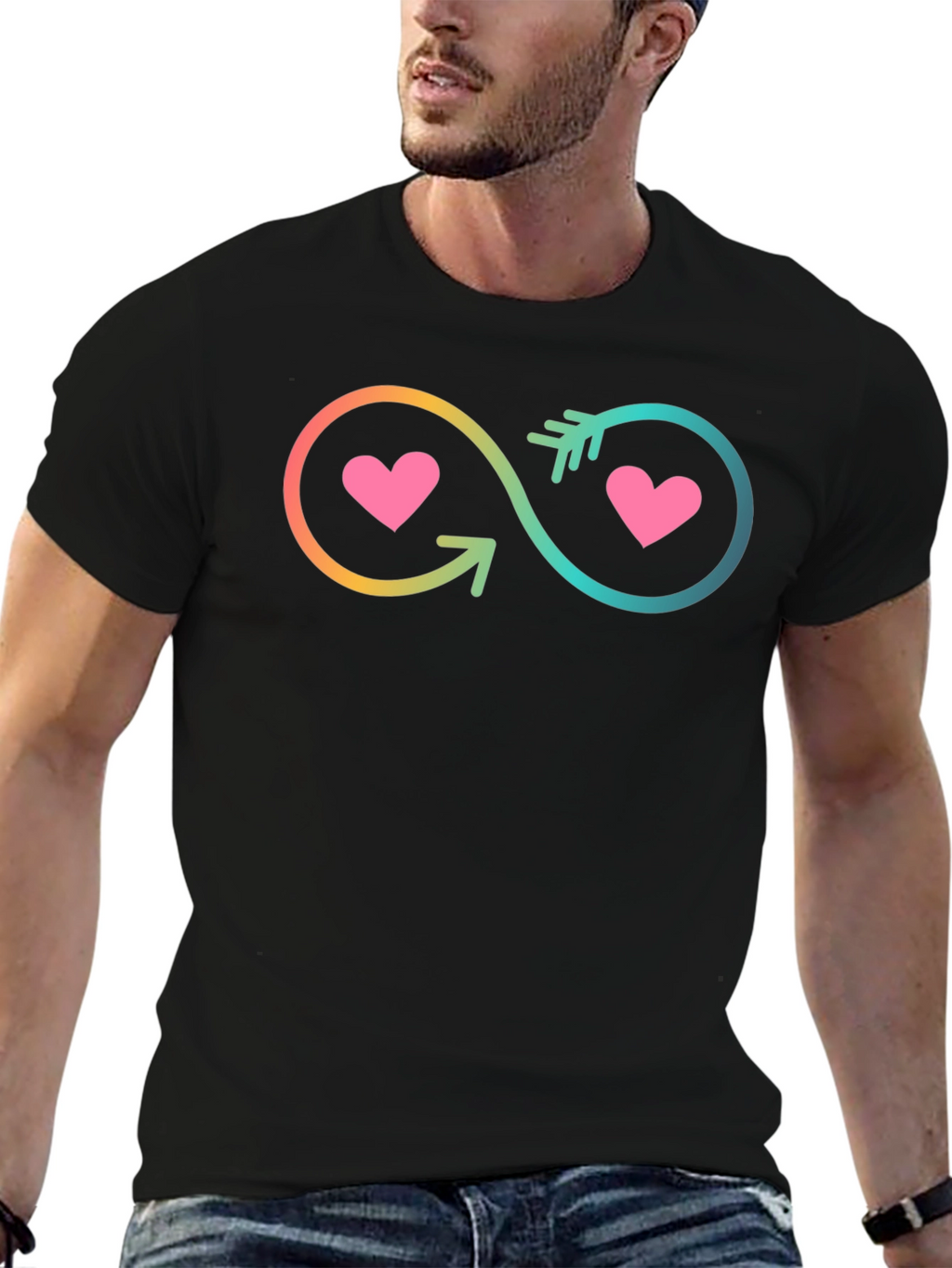 Infinity Heart Arrow Graphic T-Shirt