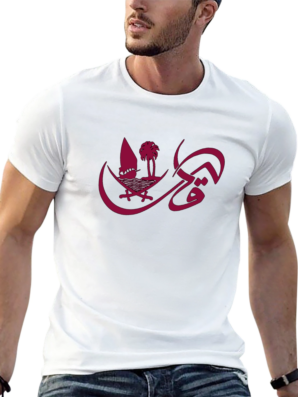 Qatar Flag Graphic T-Shirt