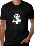 Exercise? Extra Rice Panda Graphic T-Shirt