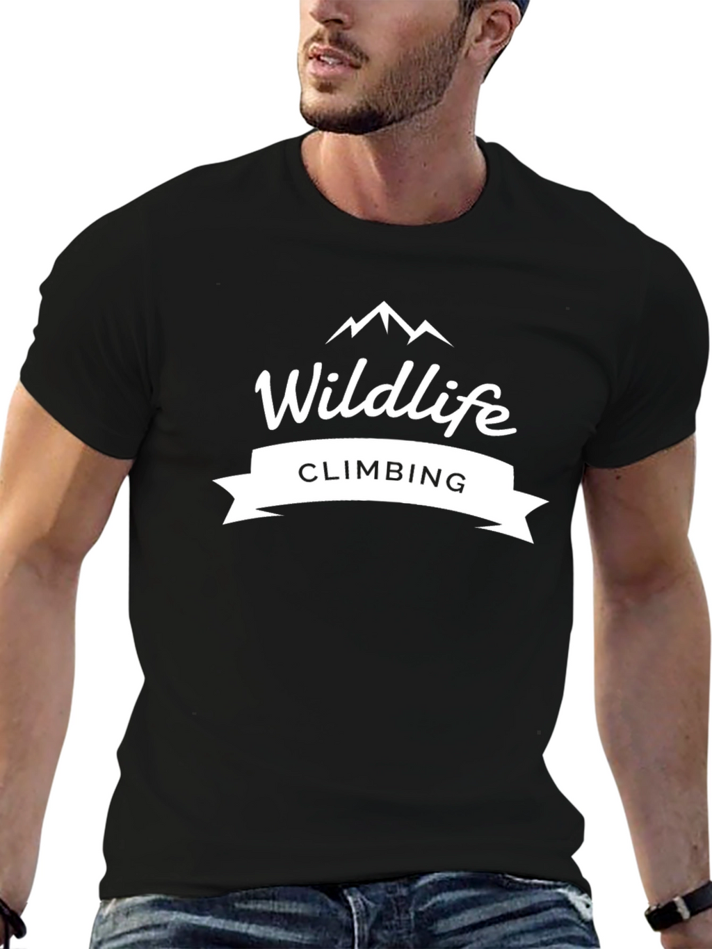 Wildlife Climbing Black T-Shirt