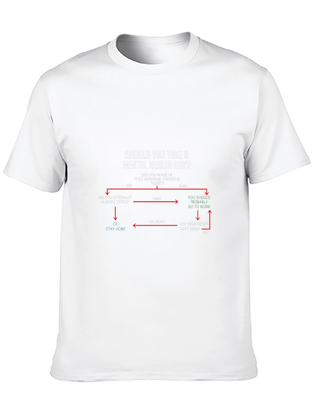 Mental Health Day Flowchart Graphic Tee