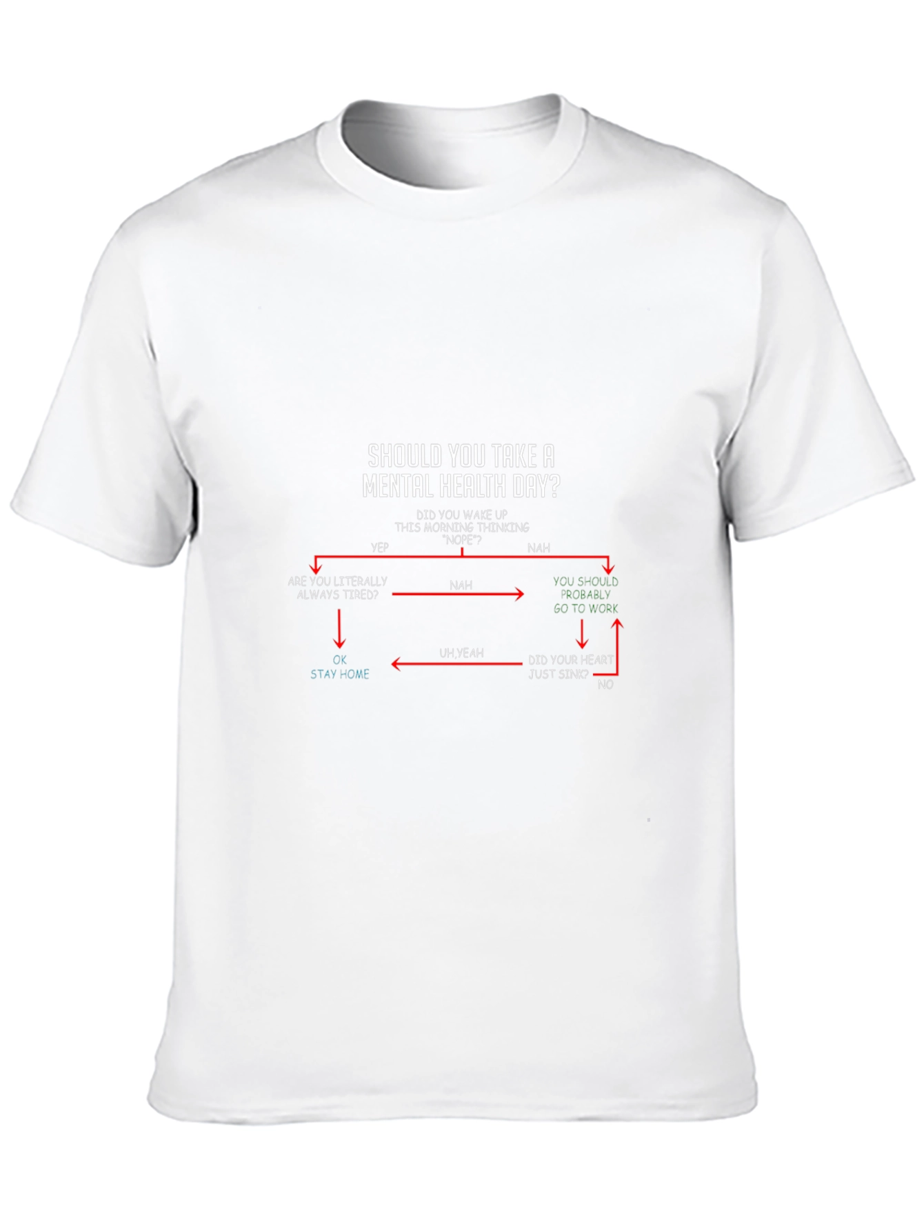 Mental Health Day Flowchart Graphic Tee
