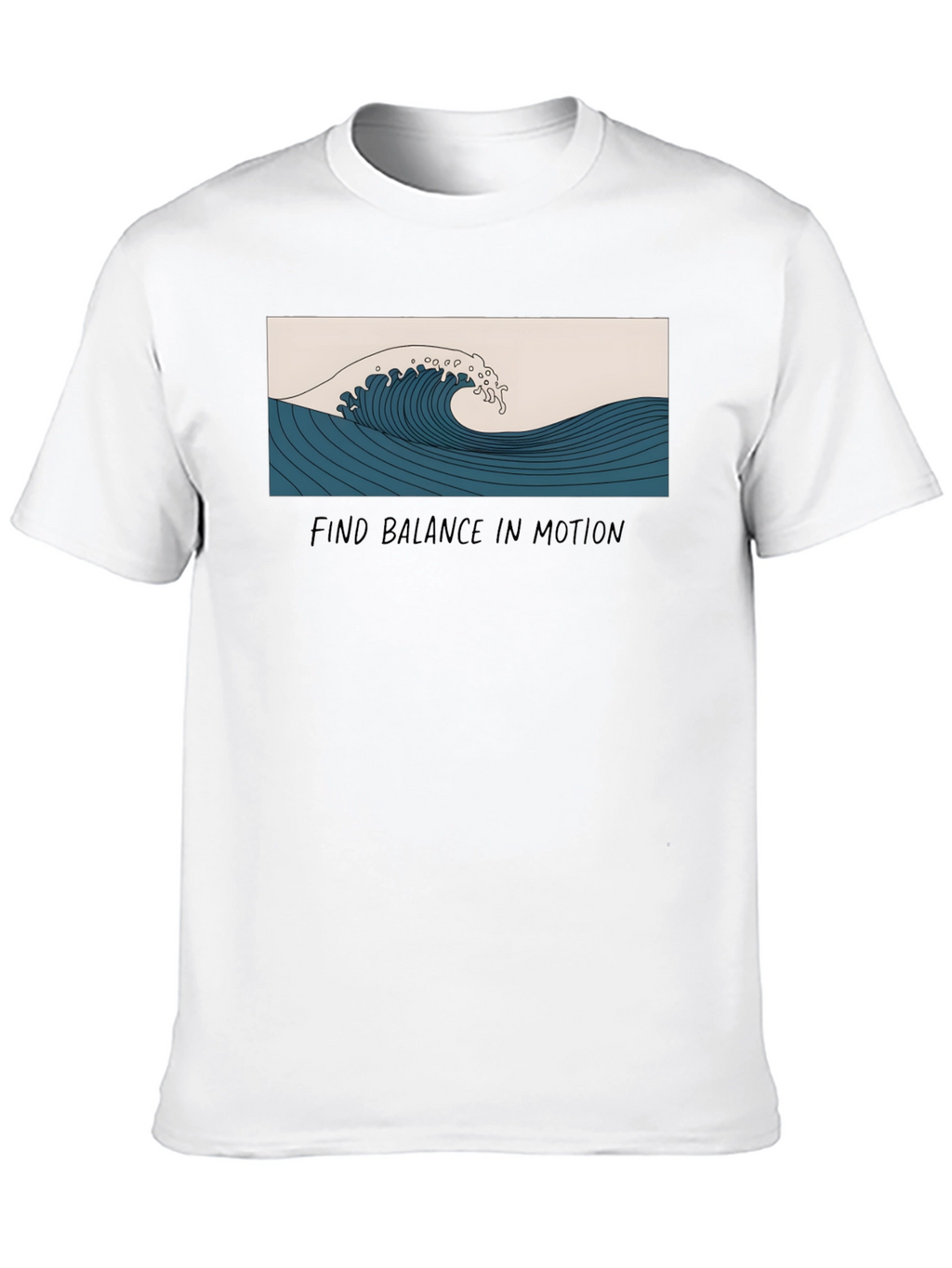 Wave Graphic T-Shirt - Find Balance in Motion