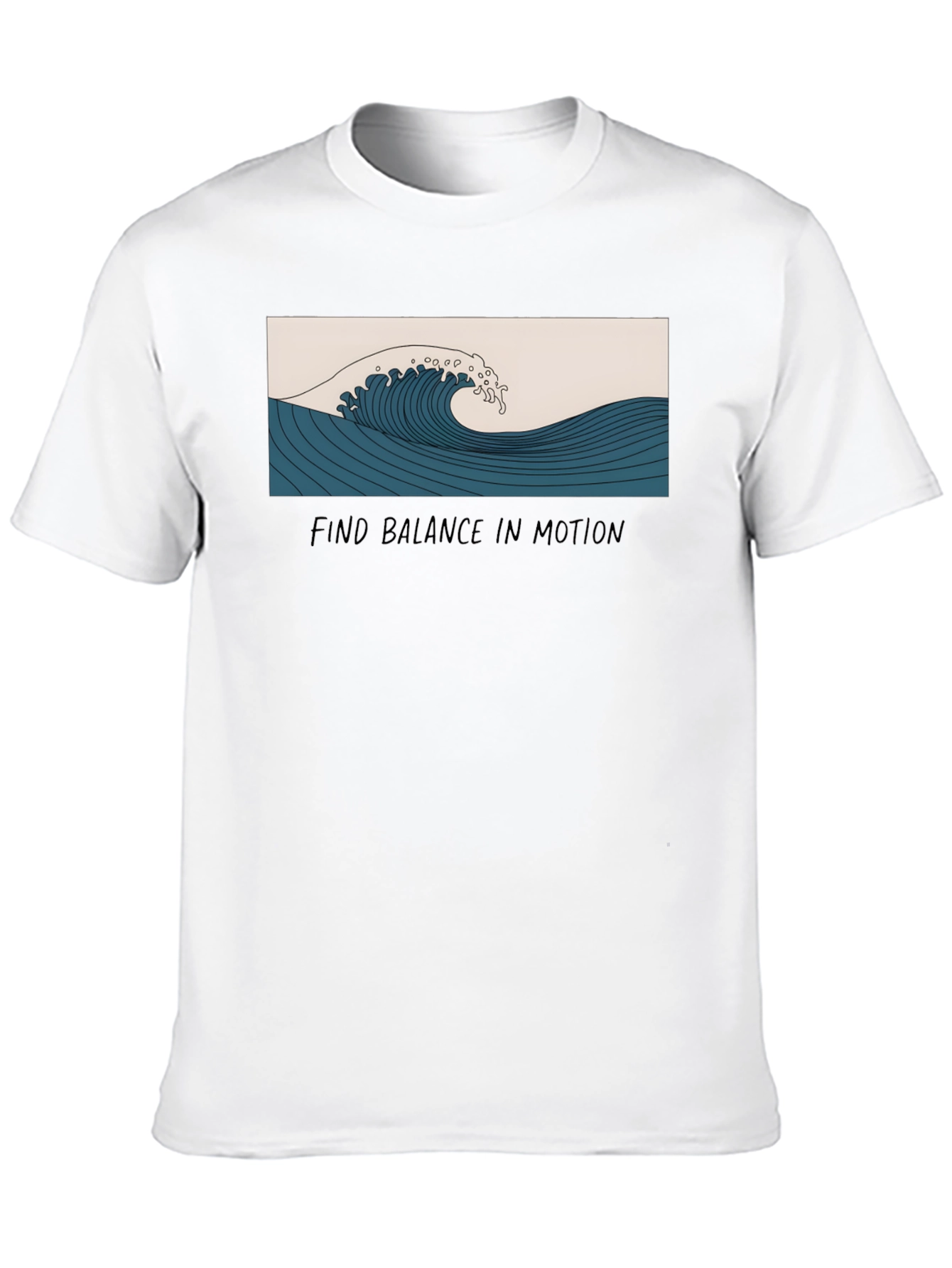 Wave Graphic T-Shirt - Find Balance in Motion
