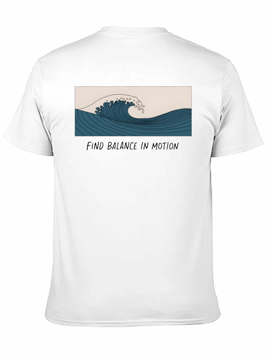 Wave Graphic T-Shirt - Find Balance in Motion