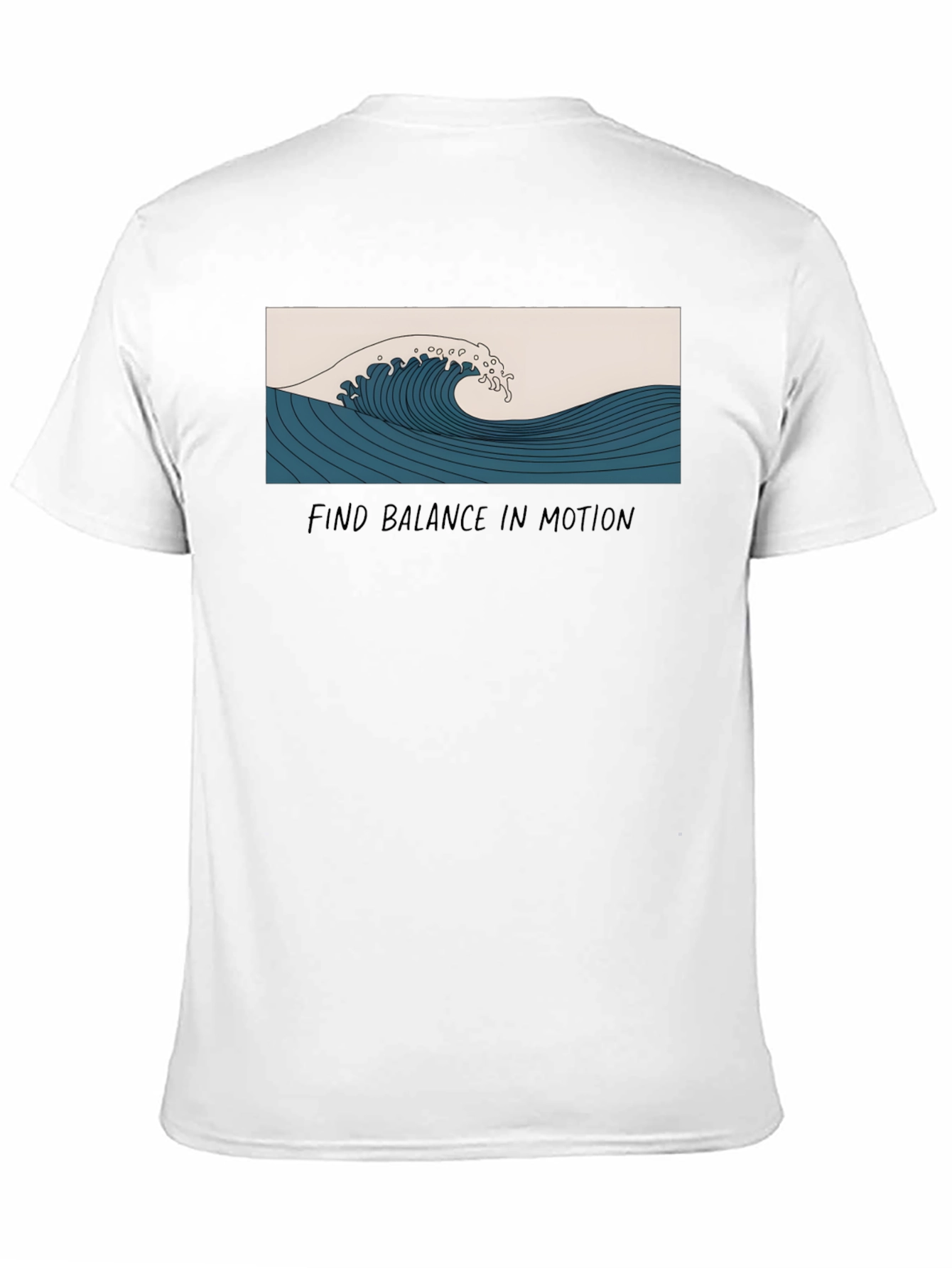 Wave Graphic T-Shirt - Find Balance in Motion