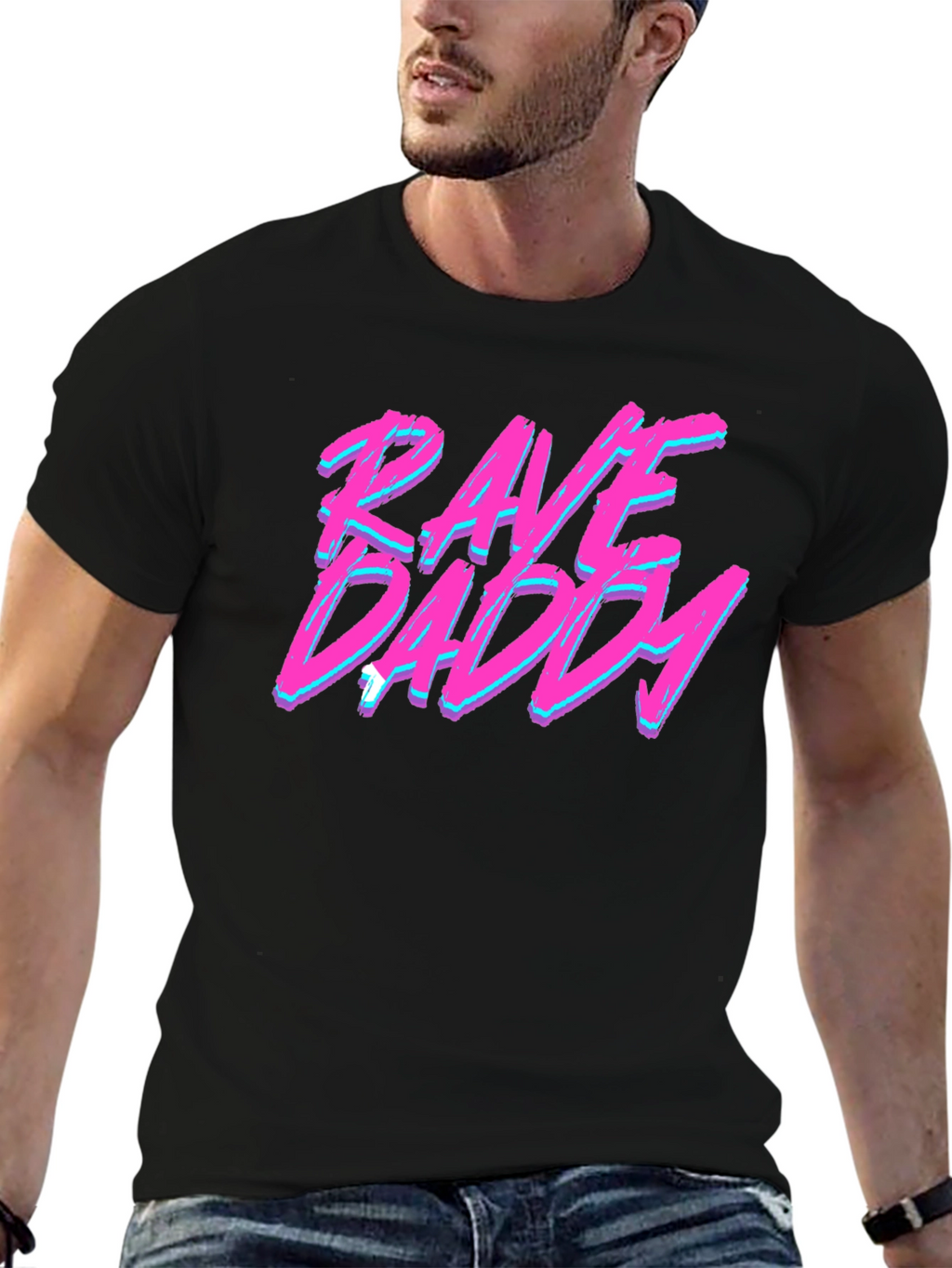Rave Daddy Graphic T-Shirt - Black Cotton Tee